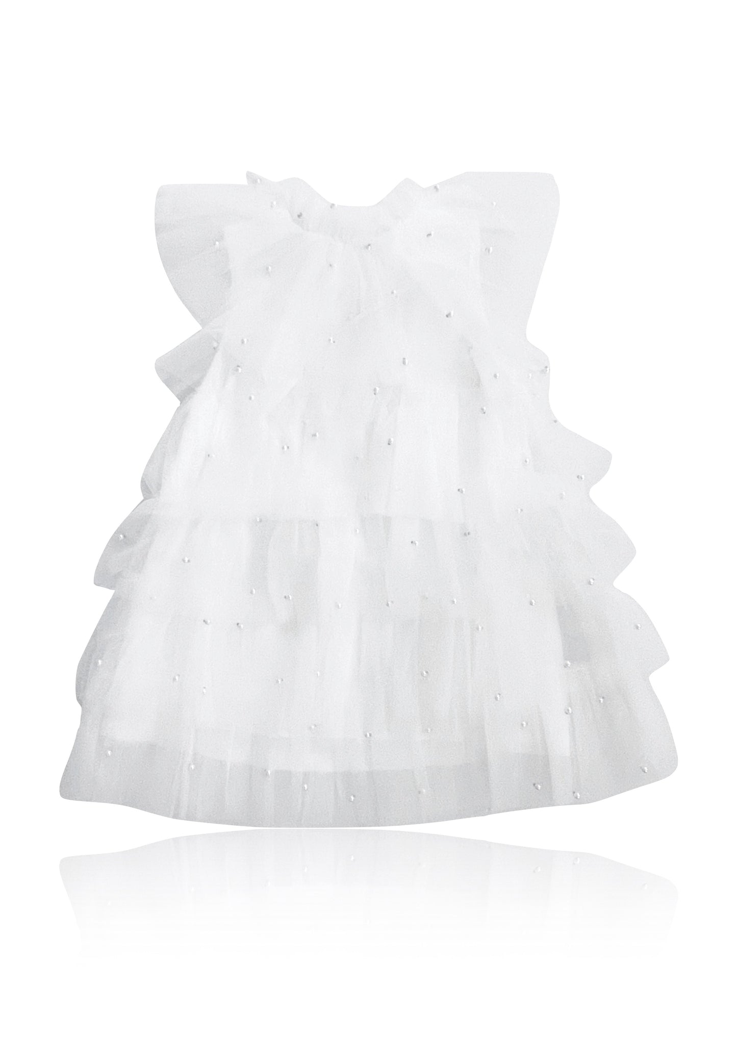 DOLLY® PEARL TUTULLY TIERED TULLE TUTU DRESS white  ⚪