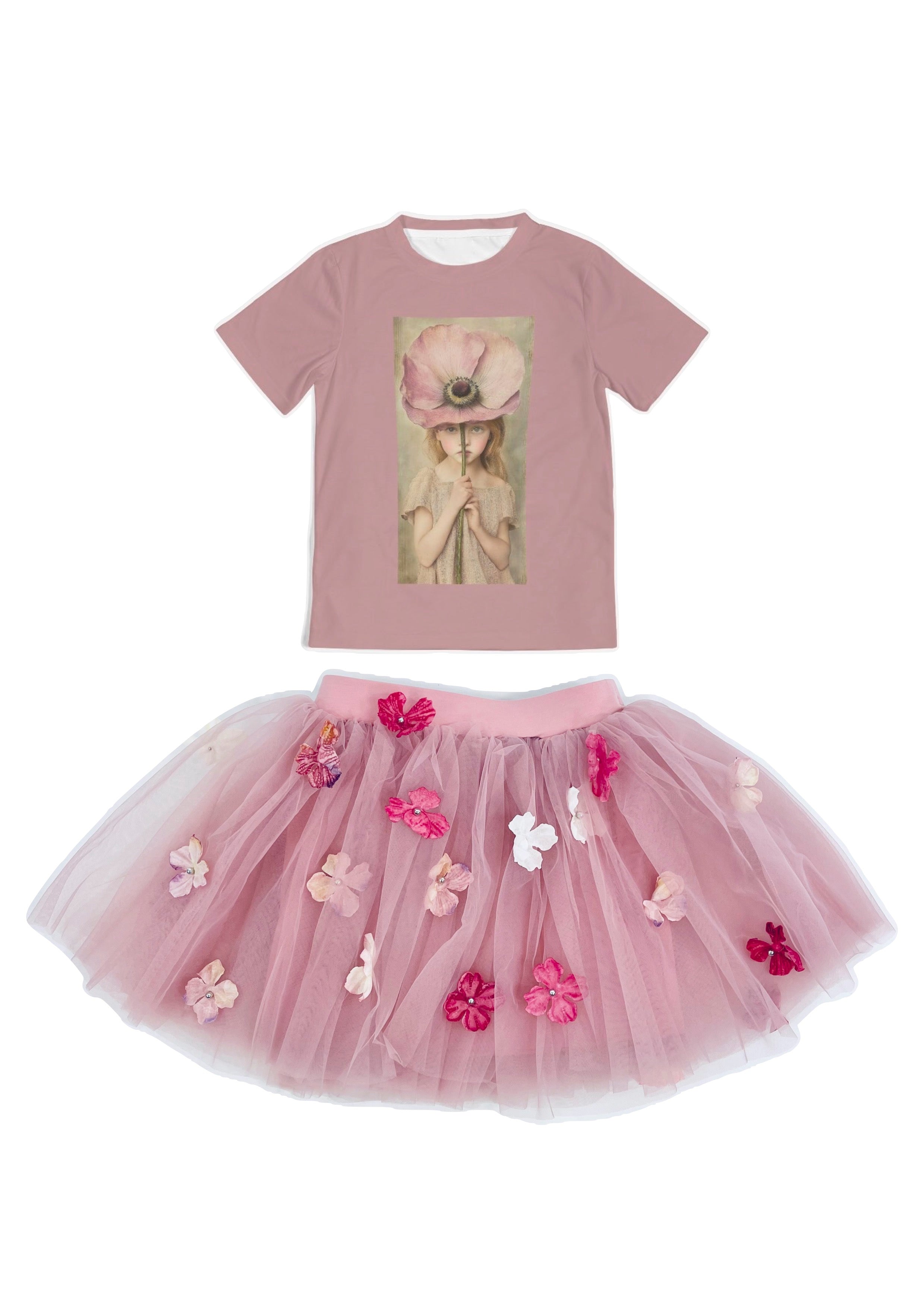 DOLLY POTPOURRI MAUVE  Kids  All-Over Print Tee