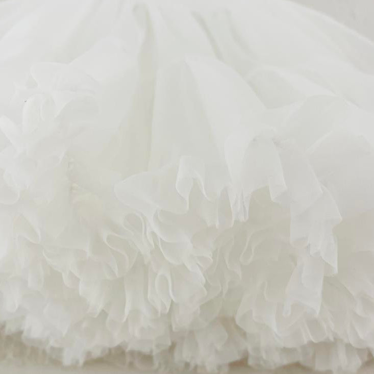 Close-up of white textured fabric