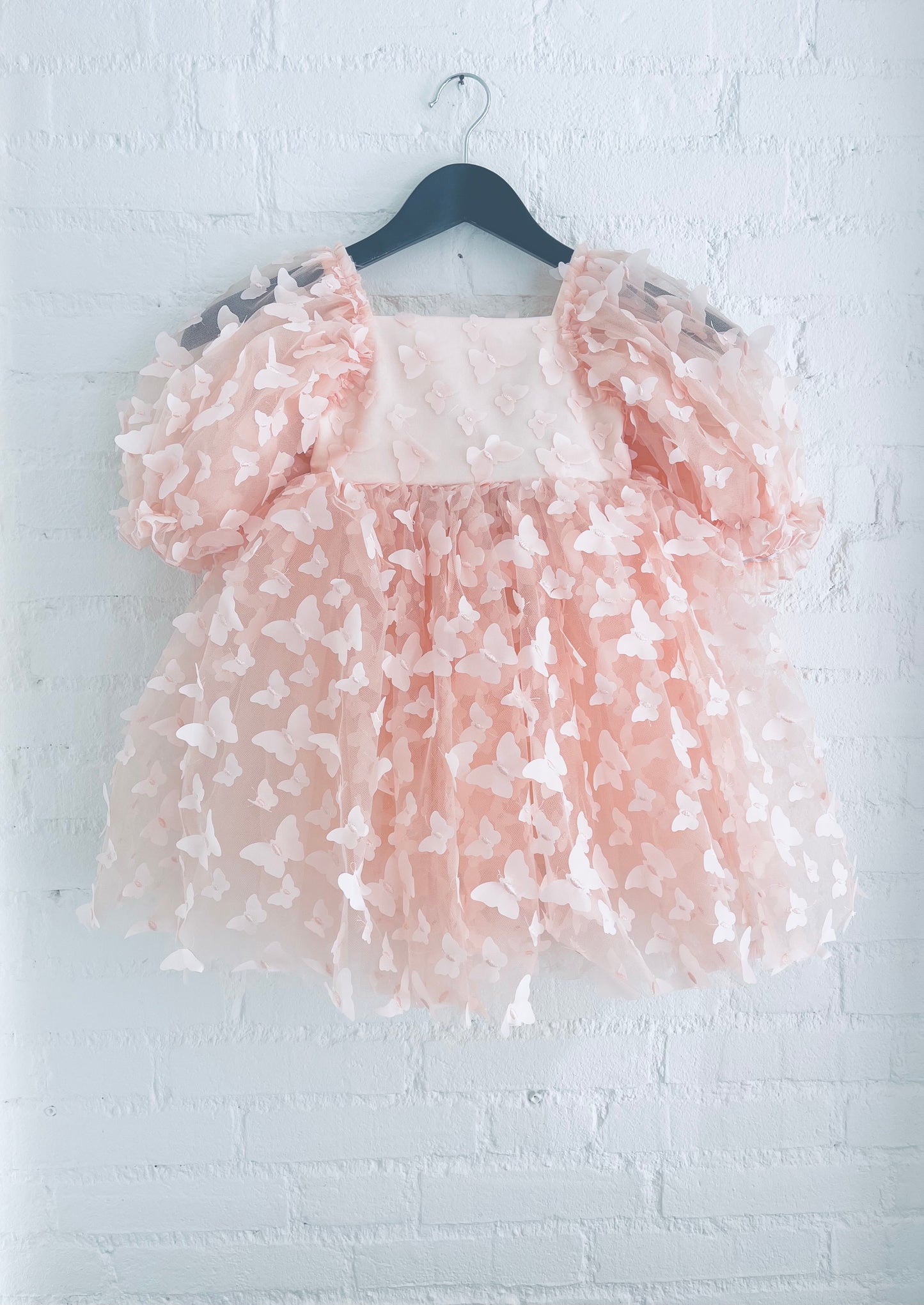DOLLY by Le Petit Tom ® ALLOVER BUTTERFLIES BABYDOLL DRESS dollypink