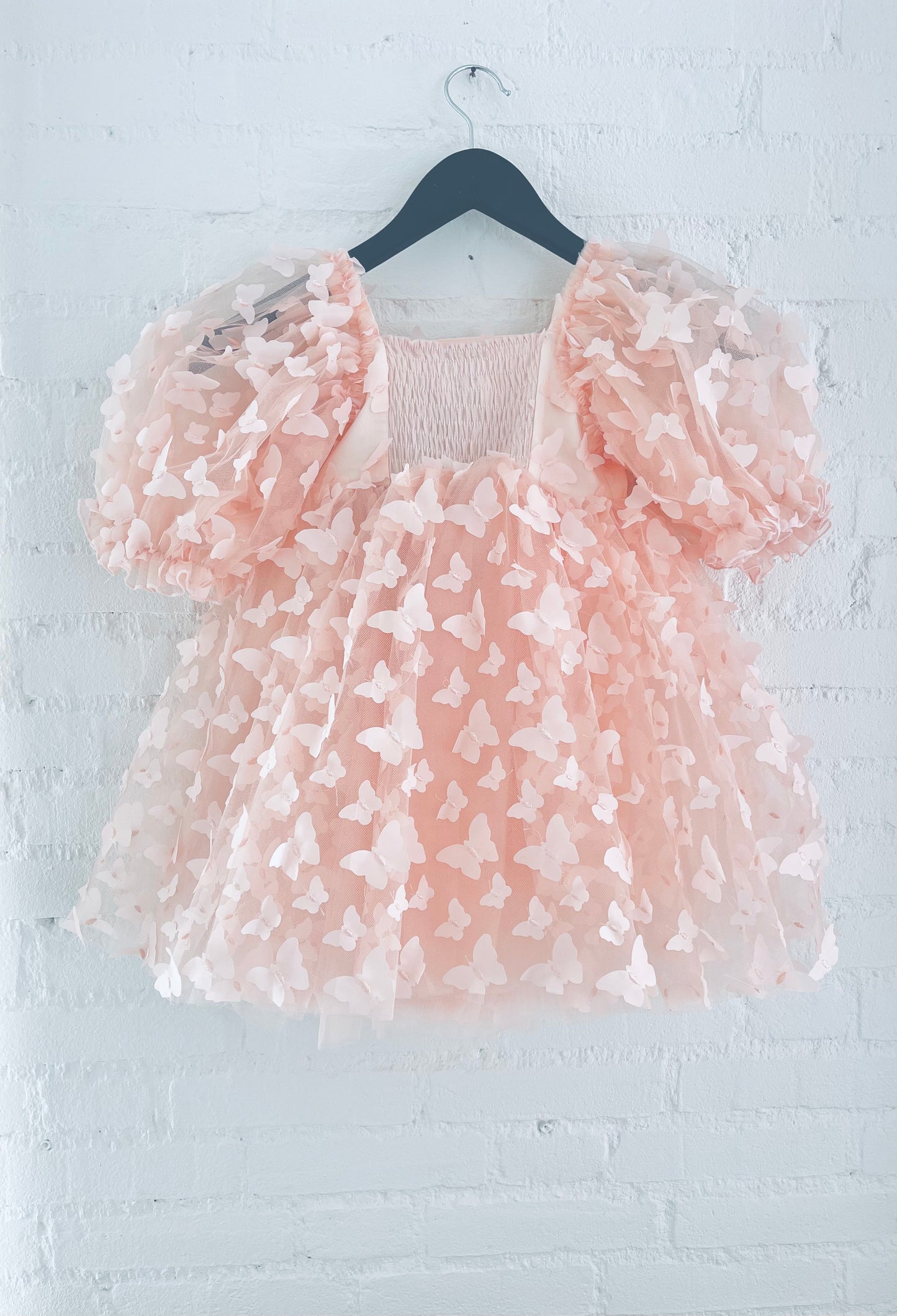 DOLLY by Le Petit Tom ® ALLOVER BUTTERFLIES BABYDOLL DRESS dollypink