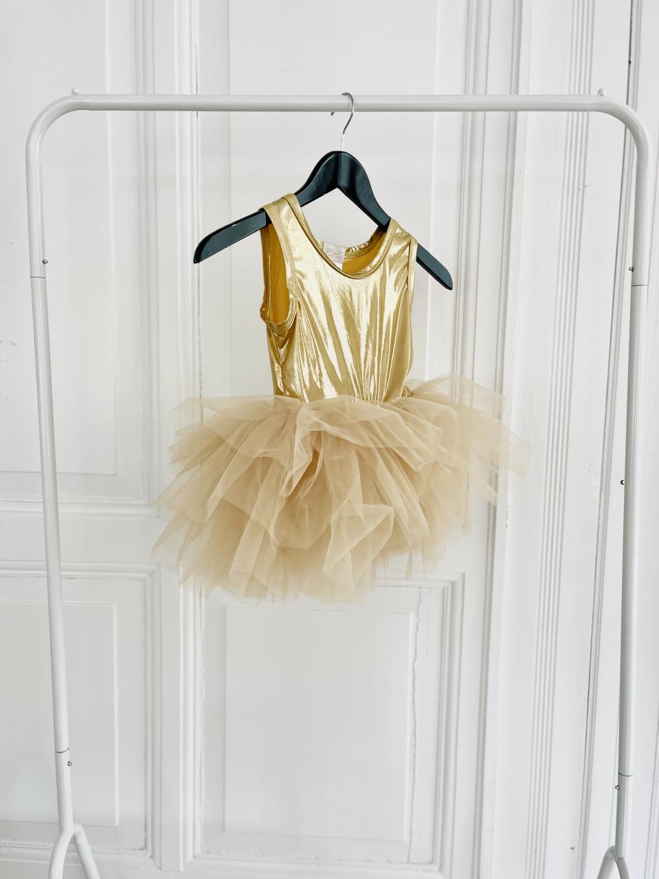 DOLLY TIMELESS METALLIC TUTU DRESS gold