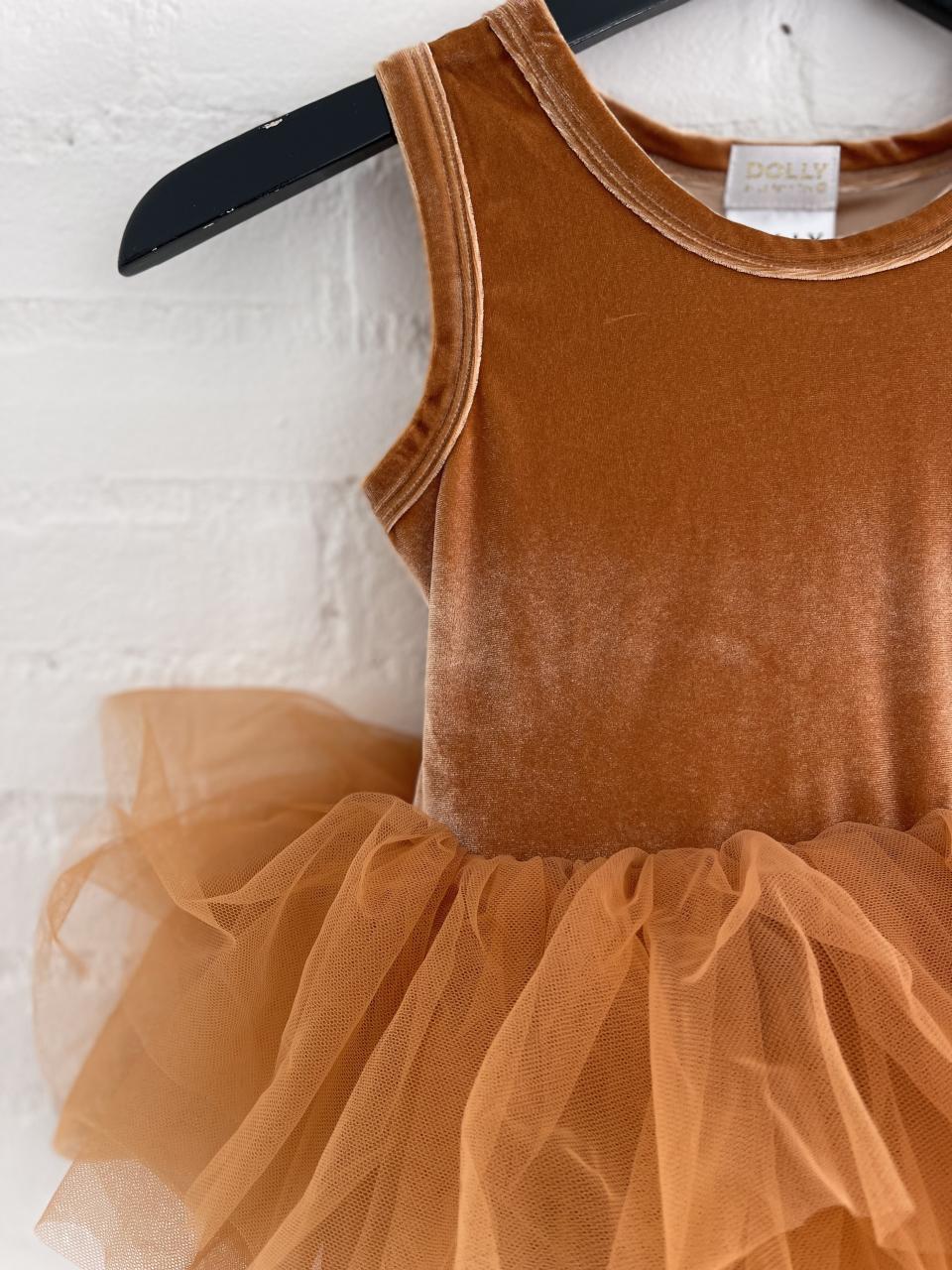 DOLLY TIMELESS VELVET TUTU DRESS caramel