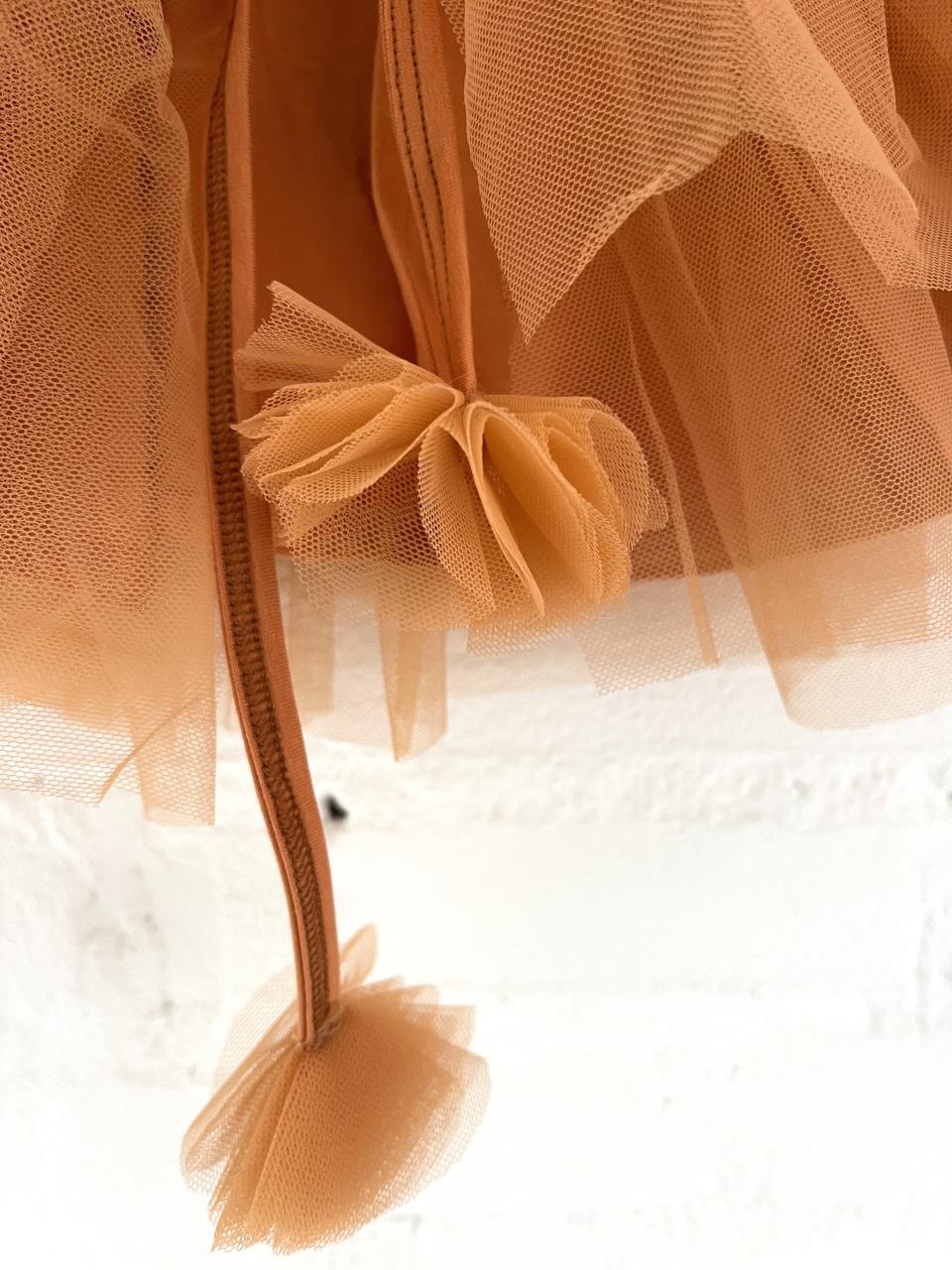 DOLLY TULLE CAPE caramel