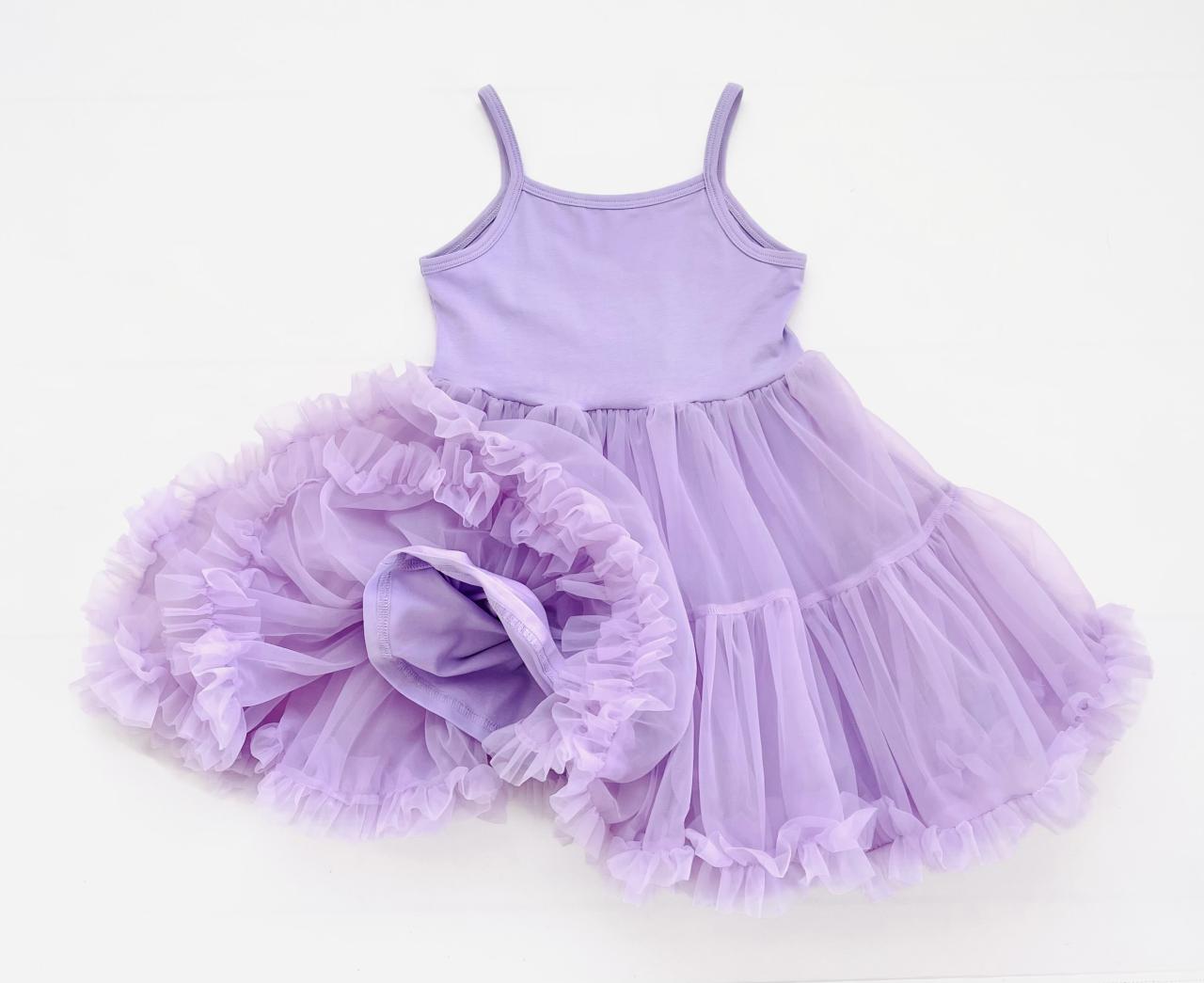 DOLLY PETTI SPAGHETTI PETTISKIRT TUTU DRESS lavender