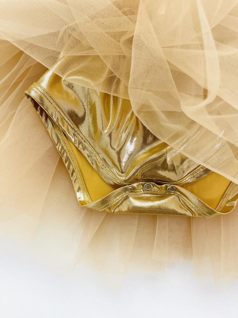 DOLLY TIMELESS METALLIC TUTU DRESS gold