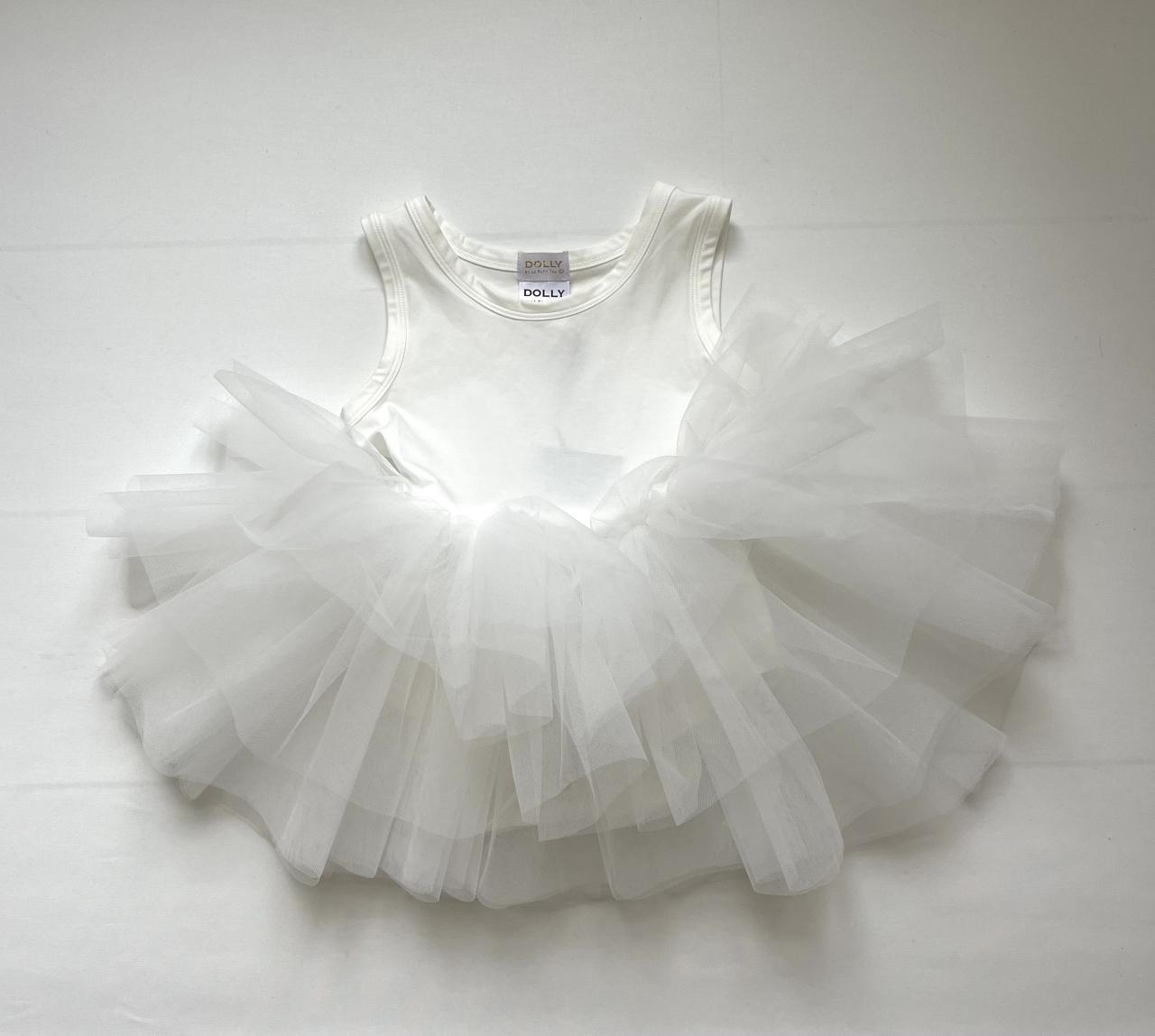 DOLLY TIMELESS COTTON TUTU DRESS white