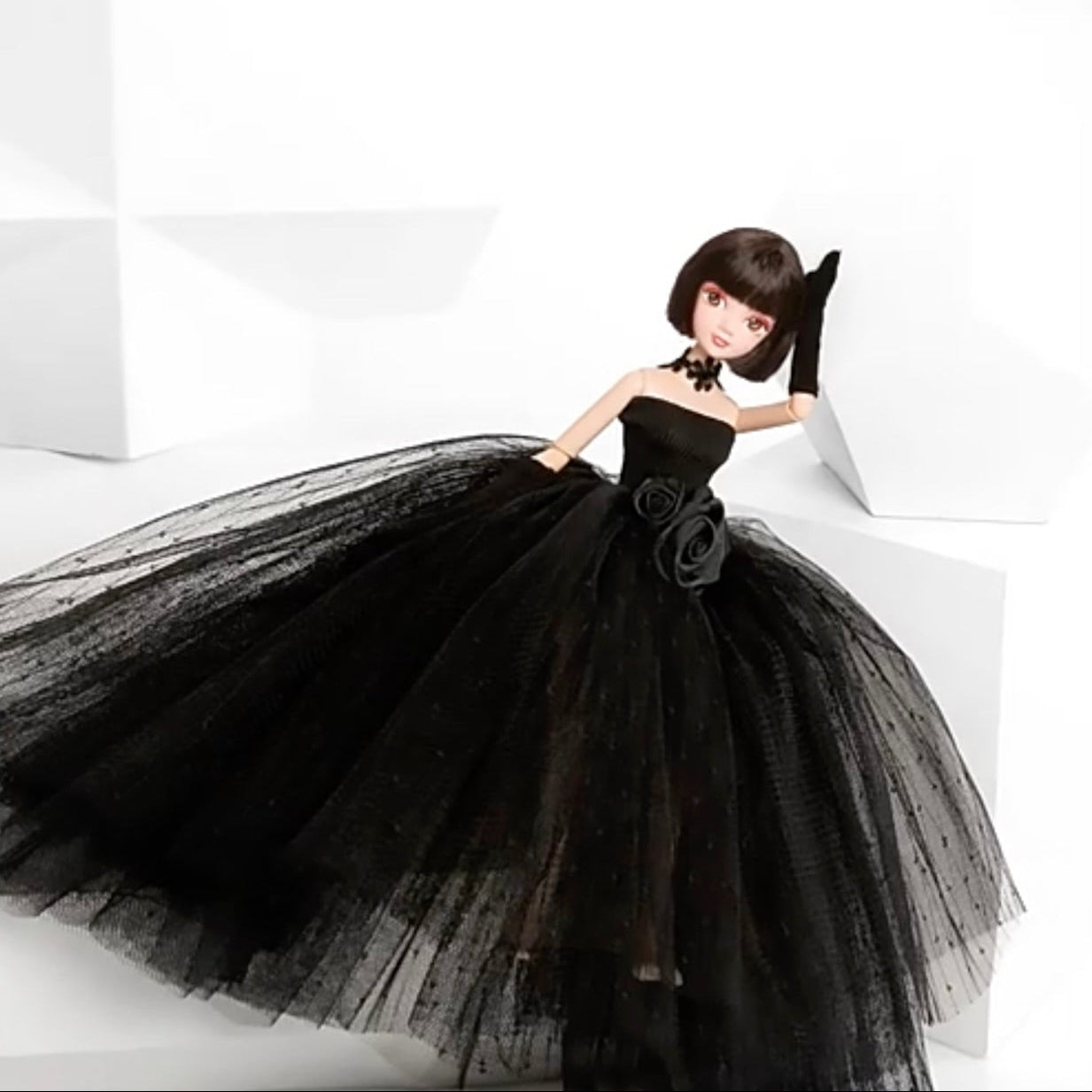 DOLLY® LITTLE BLACK DRESS DOLL WITH BLACK TUTU DRESS - Bjd 12 joints 12 inch 30 cm 1/6 scale fashion doll