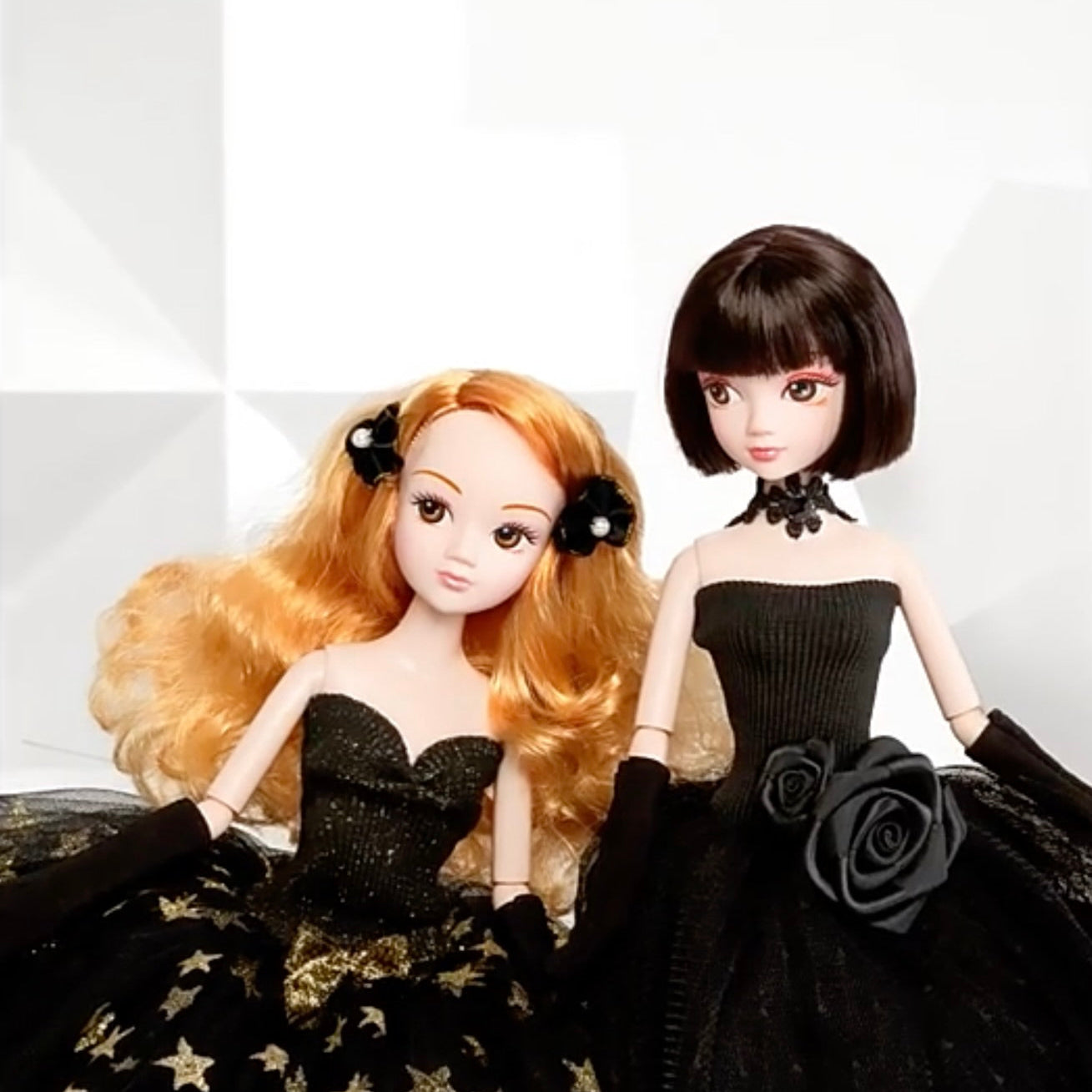 DOLLY® STAR DOLL WITH BLACK & GOLD STARS TUTU DRESS - Bjd 12 joints 12 inch 30 cm 1/6 scale fashion doll