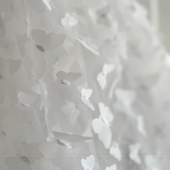 DOLLY ALLOVER BUTTERFLIES BABYDOLL DRESS white