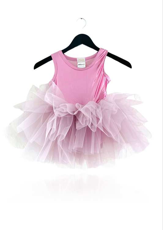DOLLY TIMELESS METALLIC TUTU DRESS pink