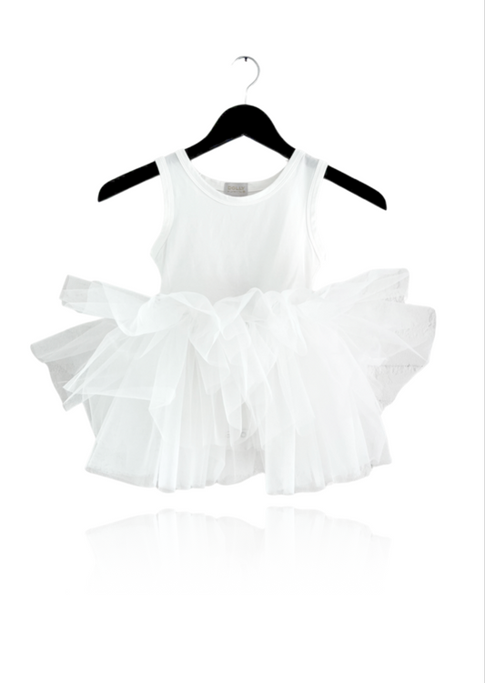 DOLLY TIMELESS COTTON TUTU DRESS white