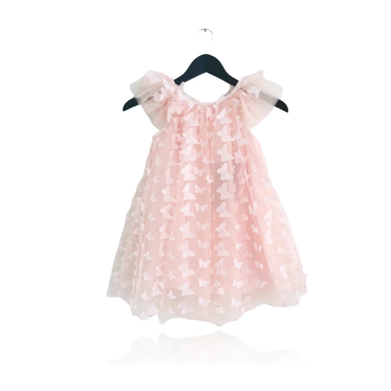 DOLLY by Le Petit Tom ® ALLOVER BUTTERFLIES FAIRY TUTU DRESS dollypink