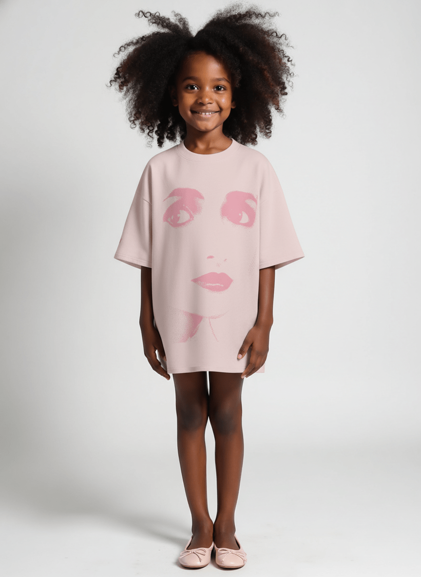 DOLLY Face Balletpink Pink Crewneck Short Sleeve