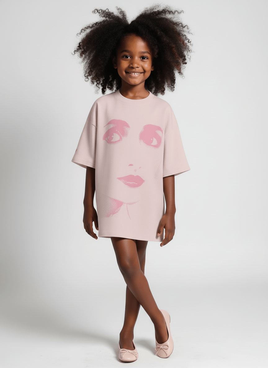 DOLLY Face Balletpink Pink Crewneck Short Sleeve