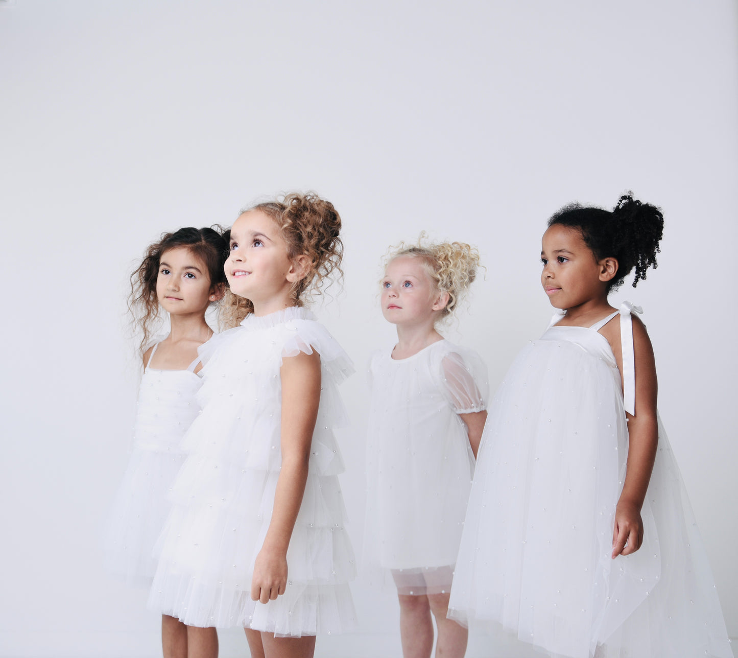 DOLLY® PEARL TUTULLY TIERED TULLE TUTU DRESS white  ⚪