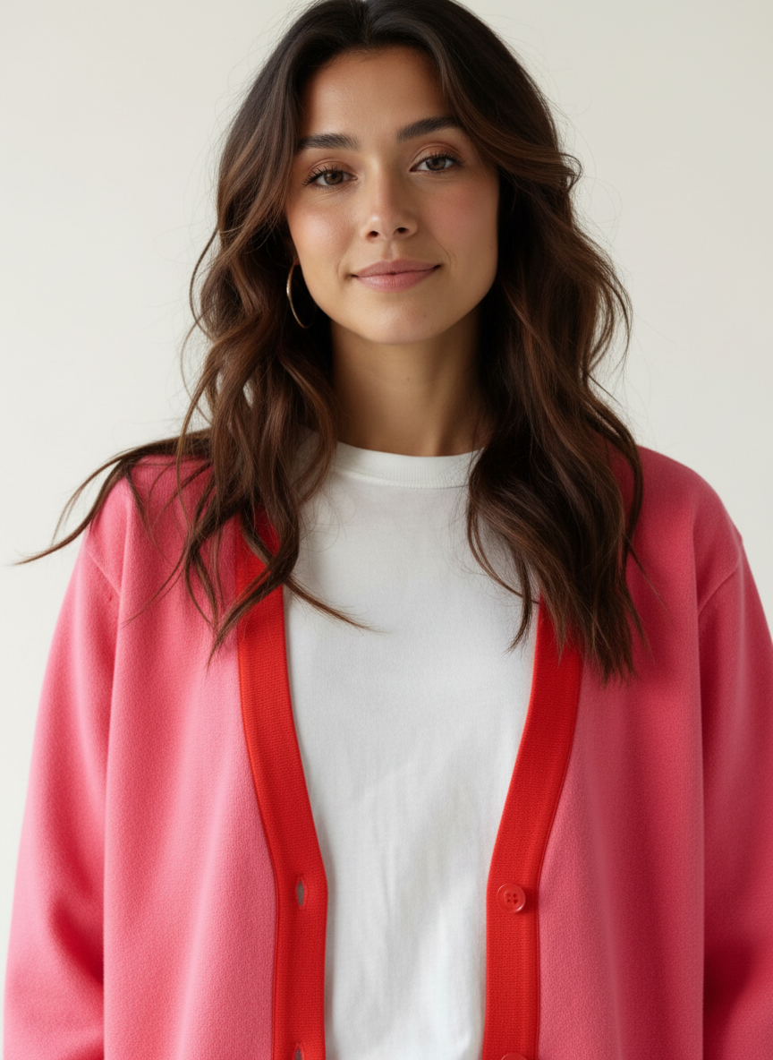 DOLLY Dorothy Hotpink Red Cardigan