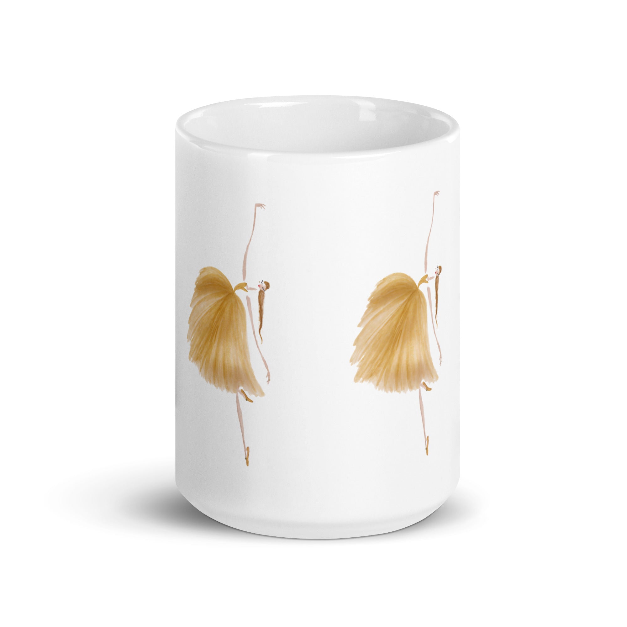 DOLLY Watercolor Gold Ballerina mug