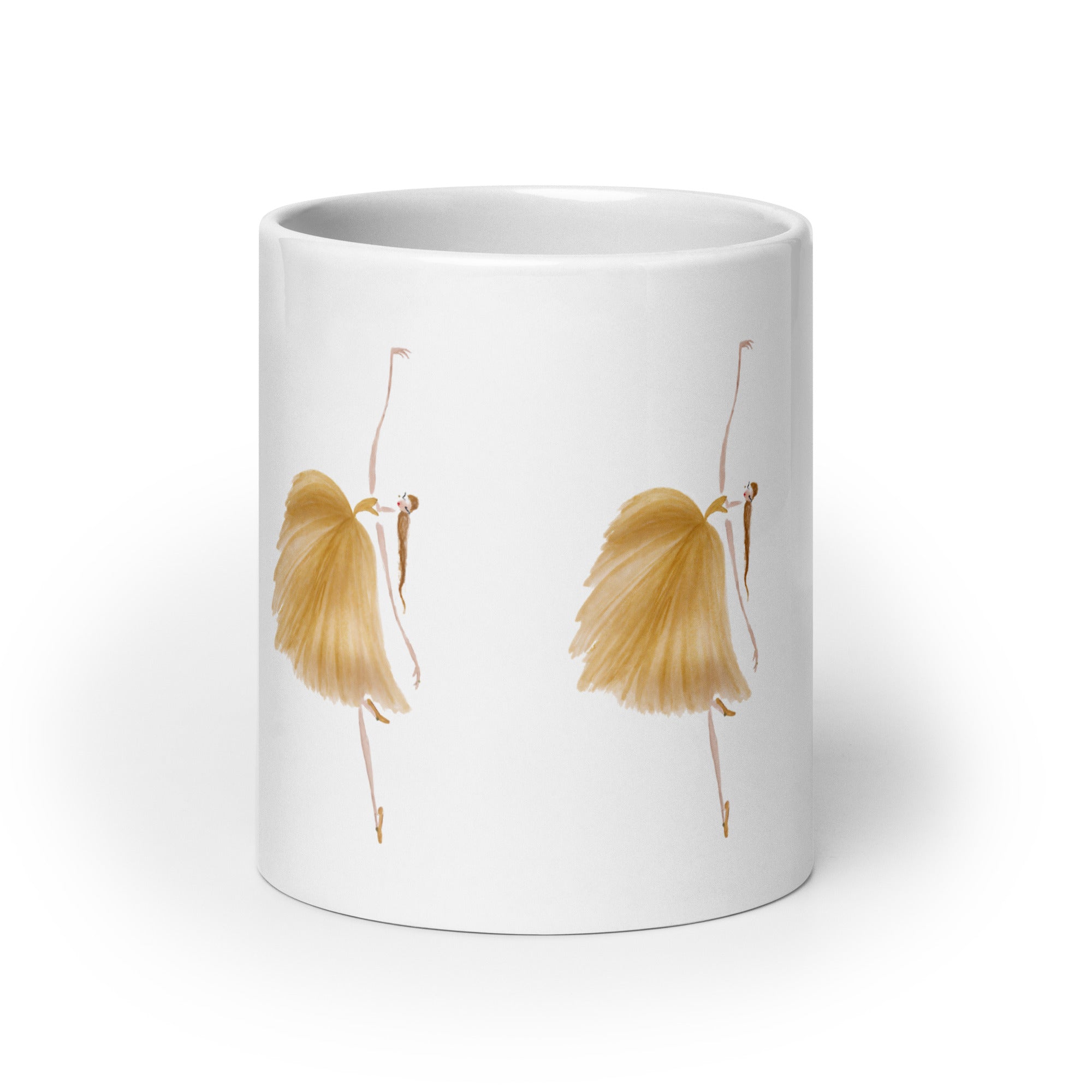 DOLLY Watercolor Gold Ballerina mug
