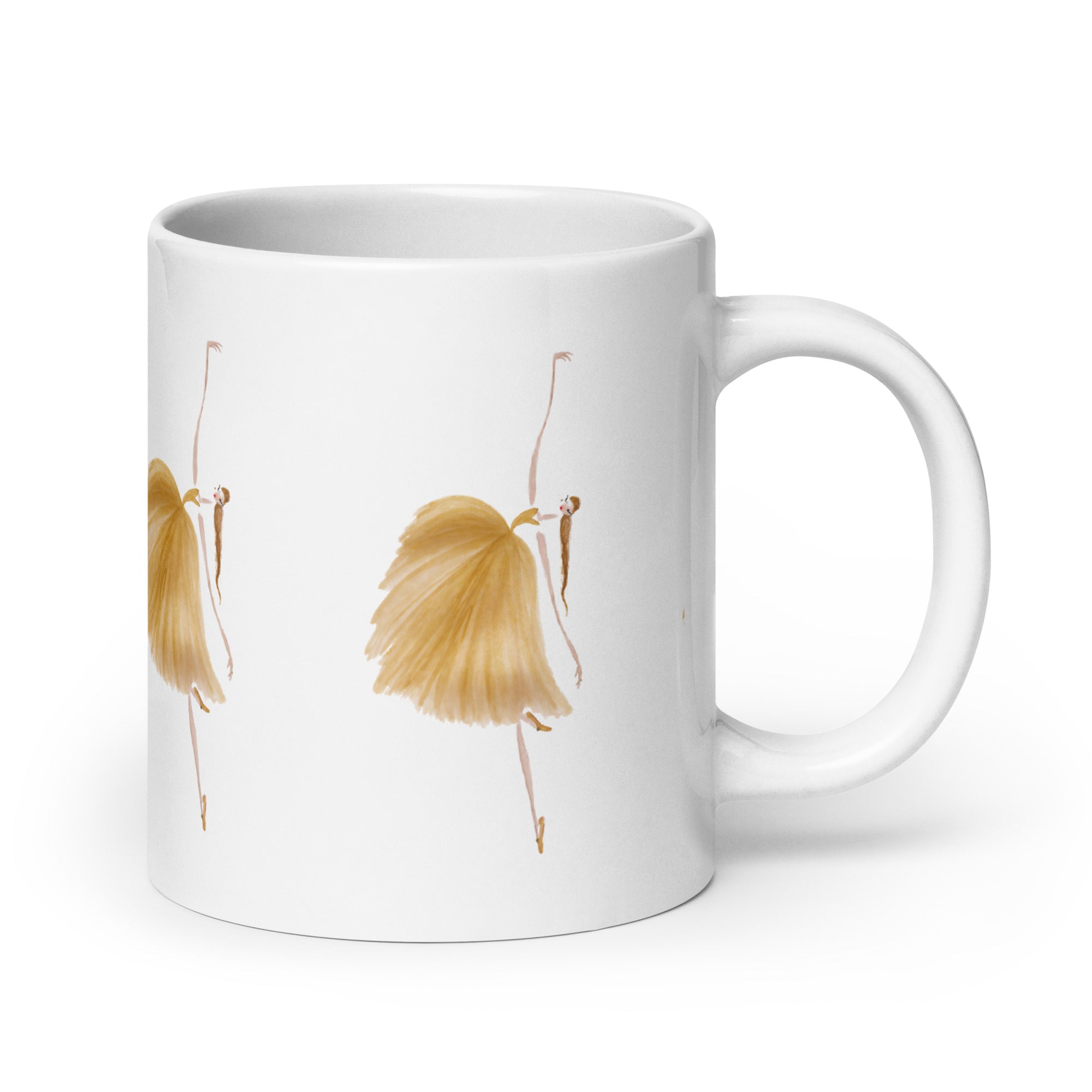 DOLLY Watercolor Gold Ballerina mug