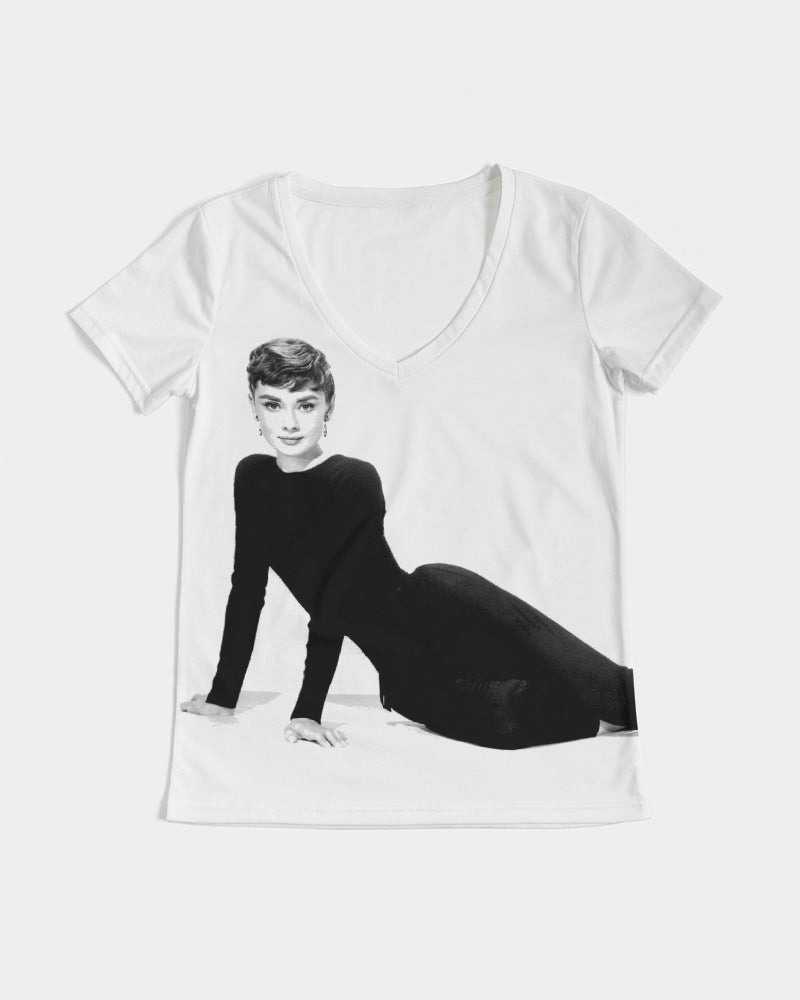 DOLLY's icon Audrey Hepburn Women's V-Neck Tee