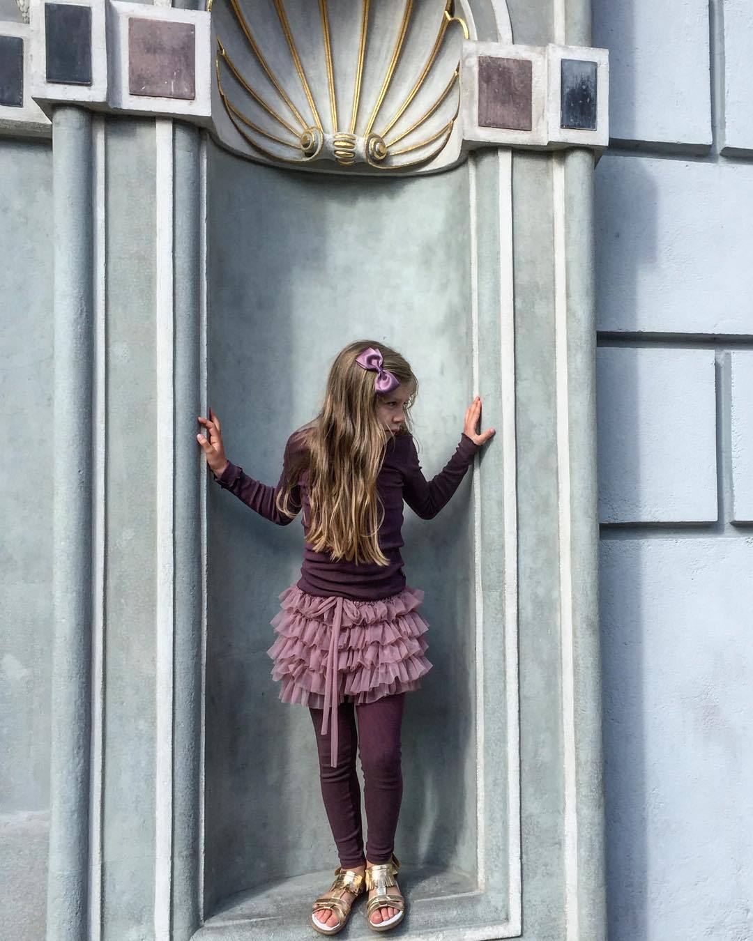 DOLLY by Le Petit Tom ® FRILLY PANTS mauve - DOLLY by Le Petit Tom ®