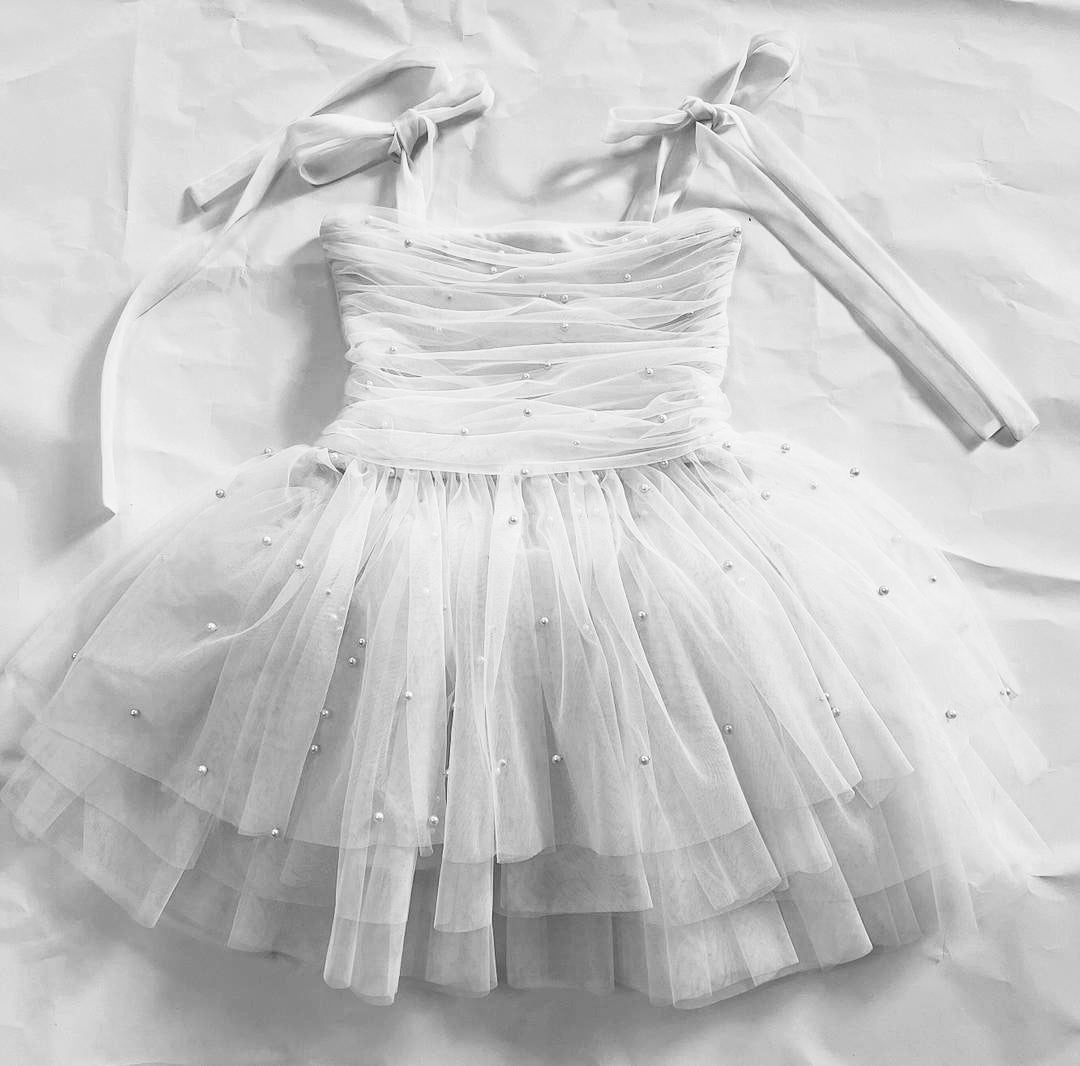 DOLLY® PEARL TULLE BALLERINA DRESS white  ⚪