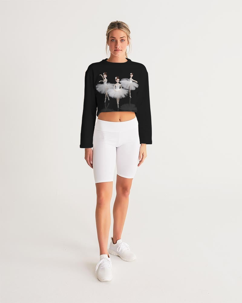 DOLLY ® Ballerina Dolls White Women's Cropped Sweatshirt