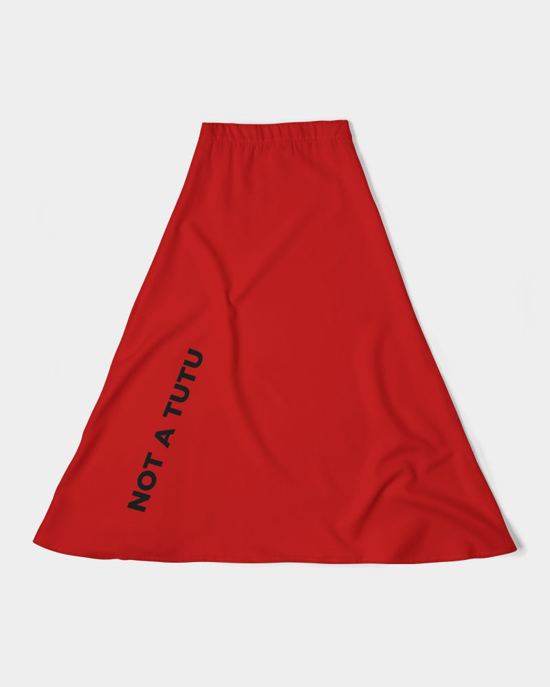 NOT A TUTU STILL DOLLY RED Women's A-Line Midi Skirt