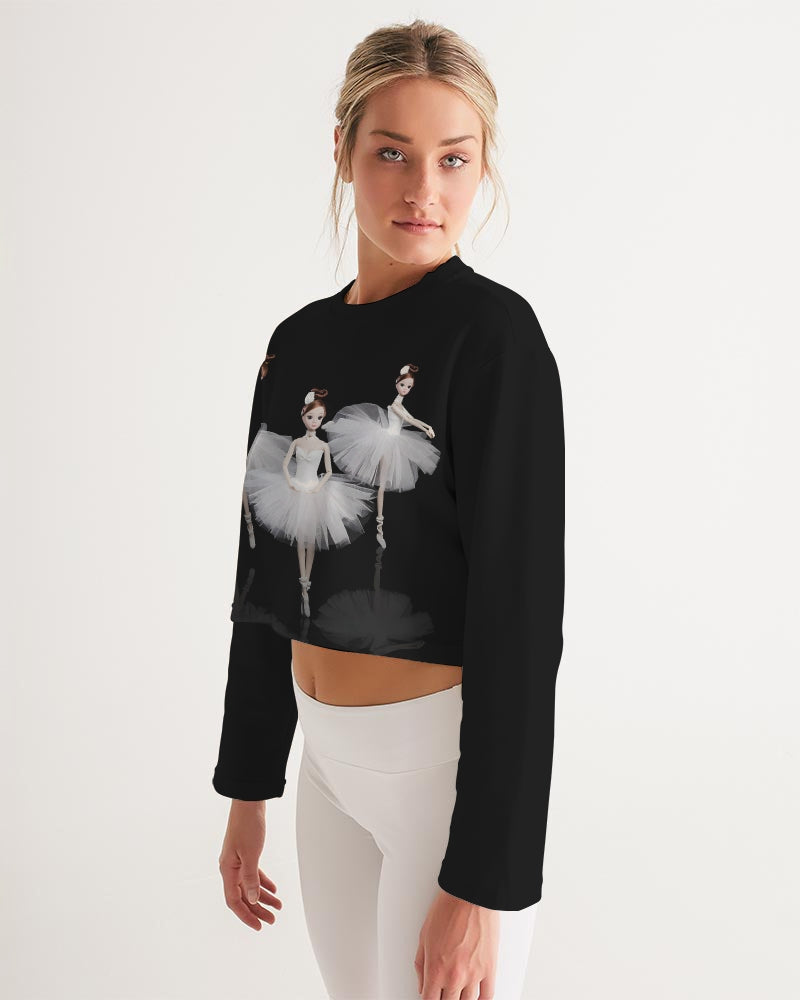 DOLLY ® Ballerina Dolls White Women's Cropped Sweatshirt