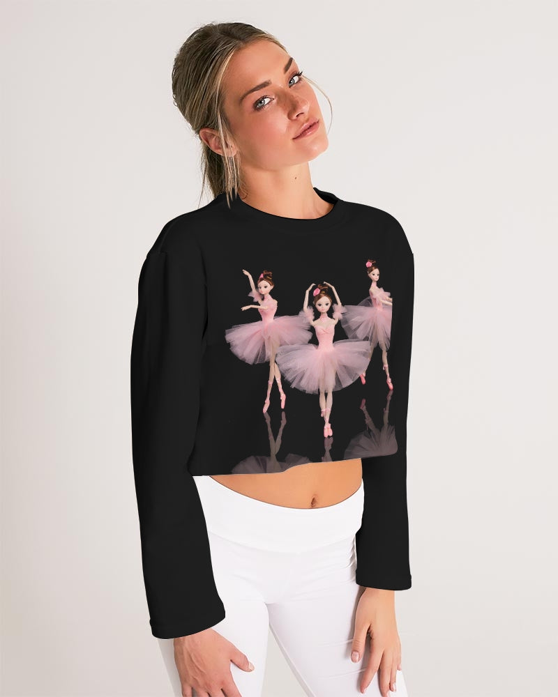 DOLLY ® Ballerina Dolls Pink Women's Cropped Sweatshirt