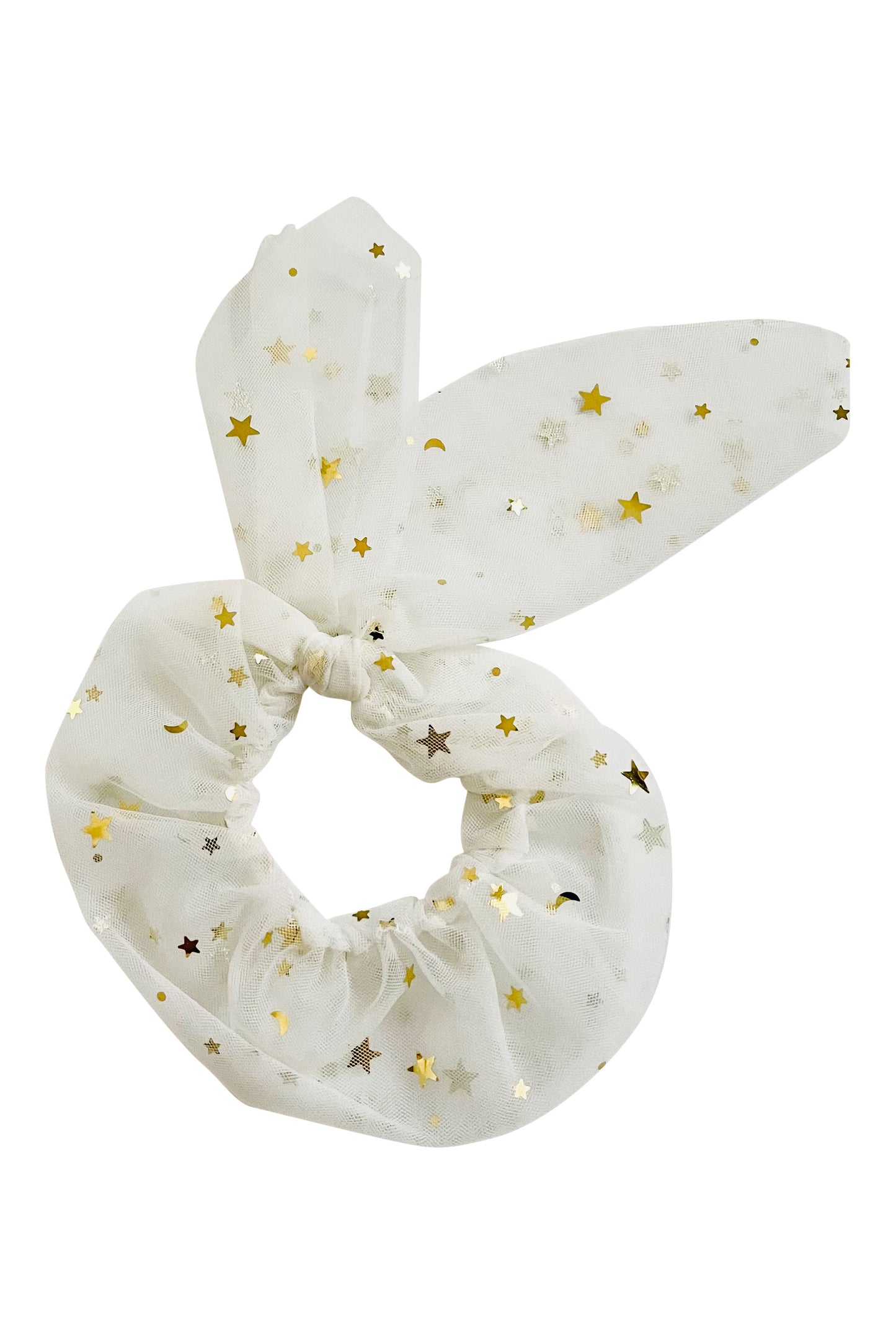 DOLLY® STARS & MOON ⭐️ 🌙 TULLE HAIR SCRUNCHIE white