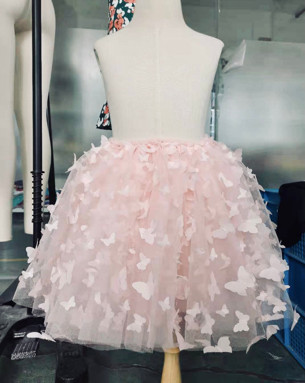 DOLLY by Le Petit Tom ® ALLOVER BUTTERFLIES TUTU SKIRT pink