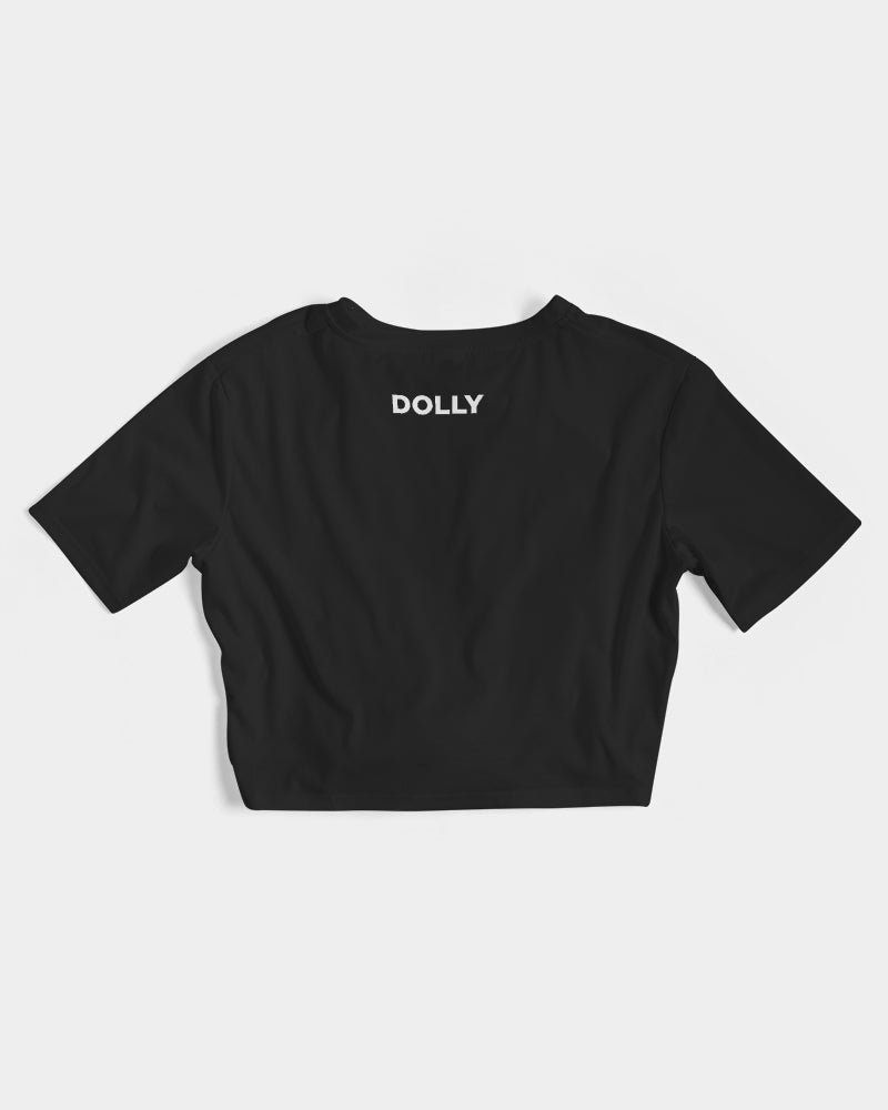 DOLLY ® Ballerina Doll Pink Women's Twist-Front Cropped Tee