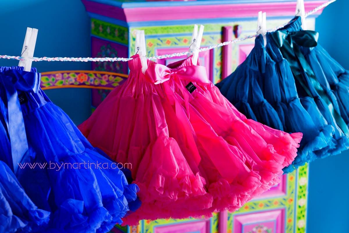 DOLLY by Le Petit Tom ® VINTAGE BARBIE pettiskirt fuchsia - DOLLY by Le Petit Tom ®