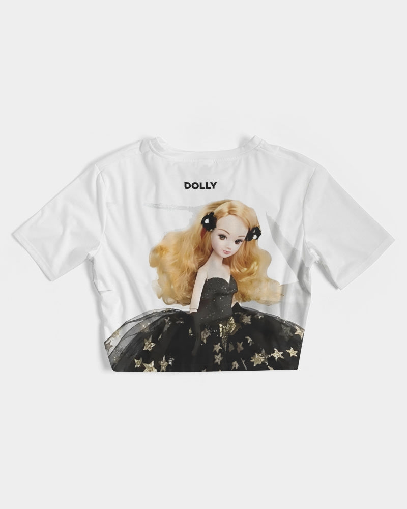 DOLLY® Fashion Doll Star Women's Twist-Front Cropped Tee