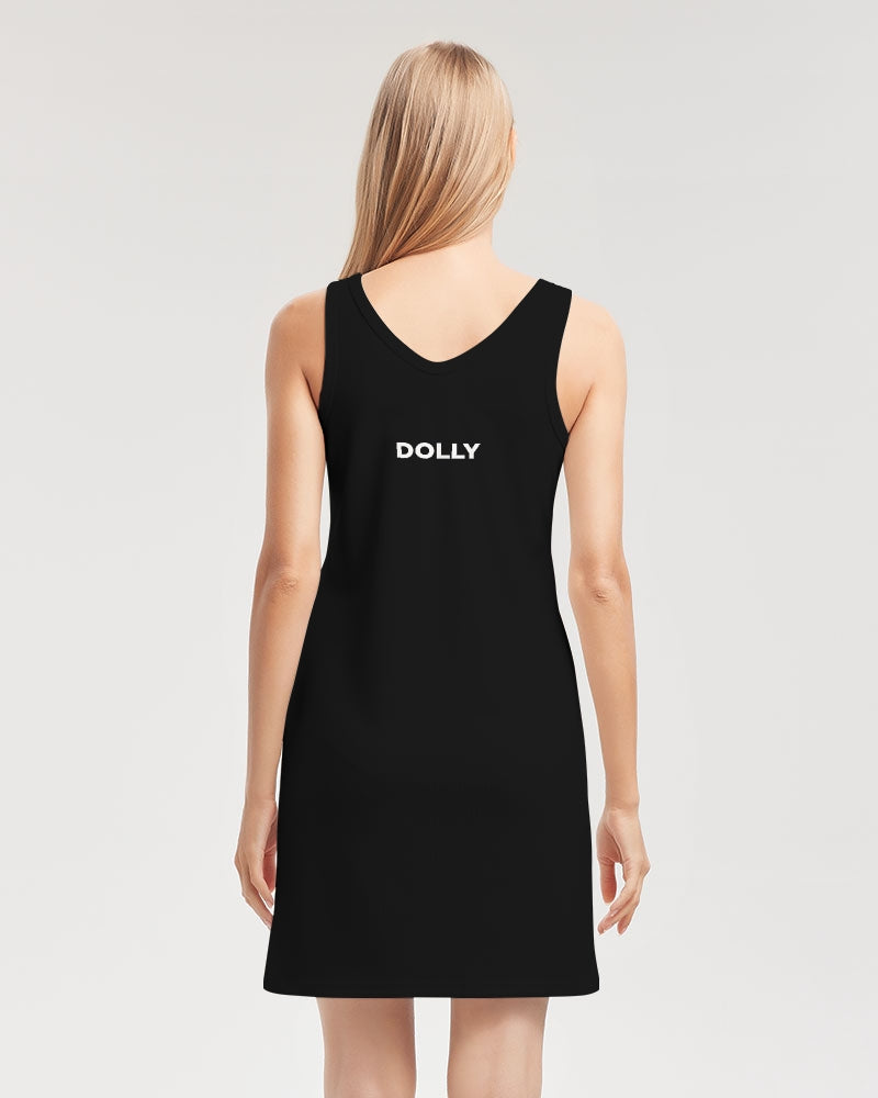 DOLLY ® Ballerina Dolls Pink Women's Rib Knit V Neck Mini Dress