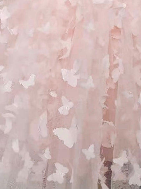DOLLY by Le Petit Tom ® ALLOVER BUTTERFLIES TUTU SKIRT pink