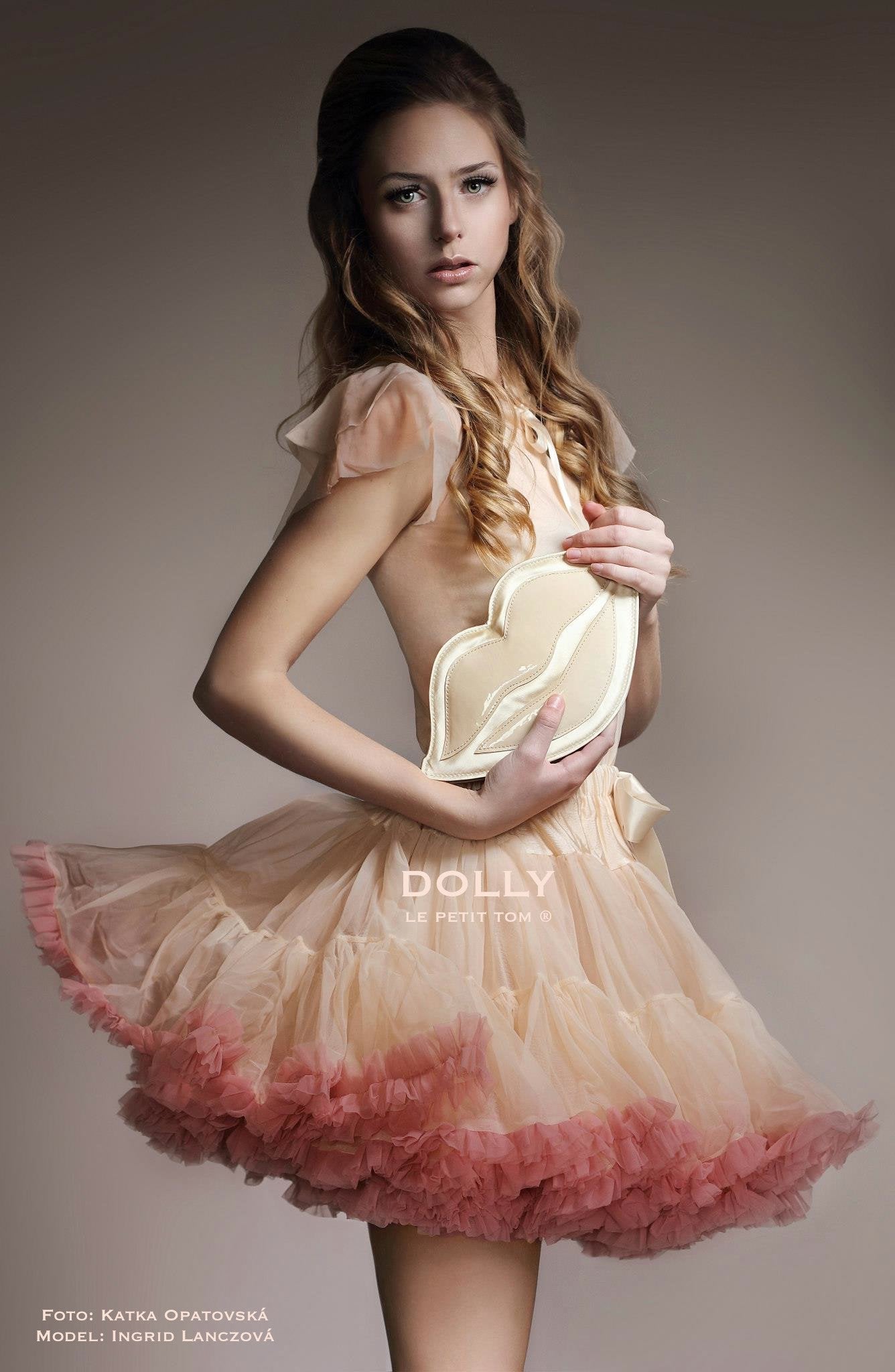 DOLLY by Le Petit Tom ® BRIGITTE BARDOT pettiskirt cream dusty pink - DOLLY by Le Petit Tom ®