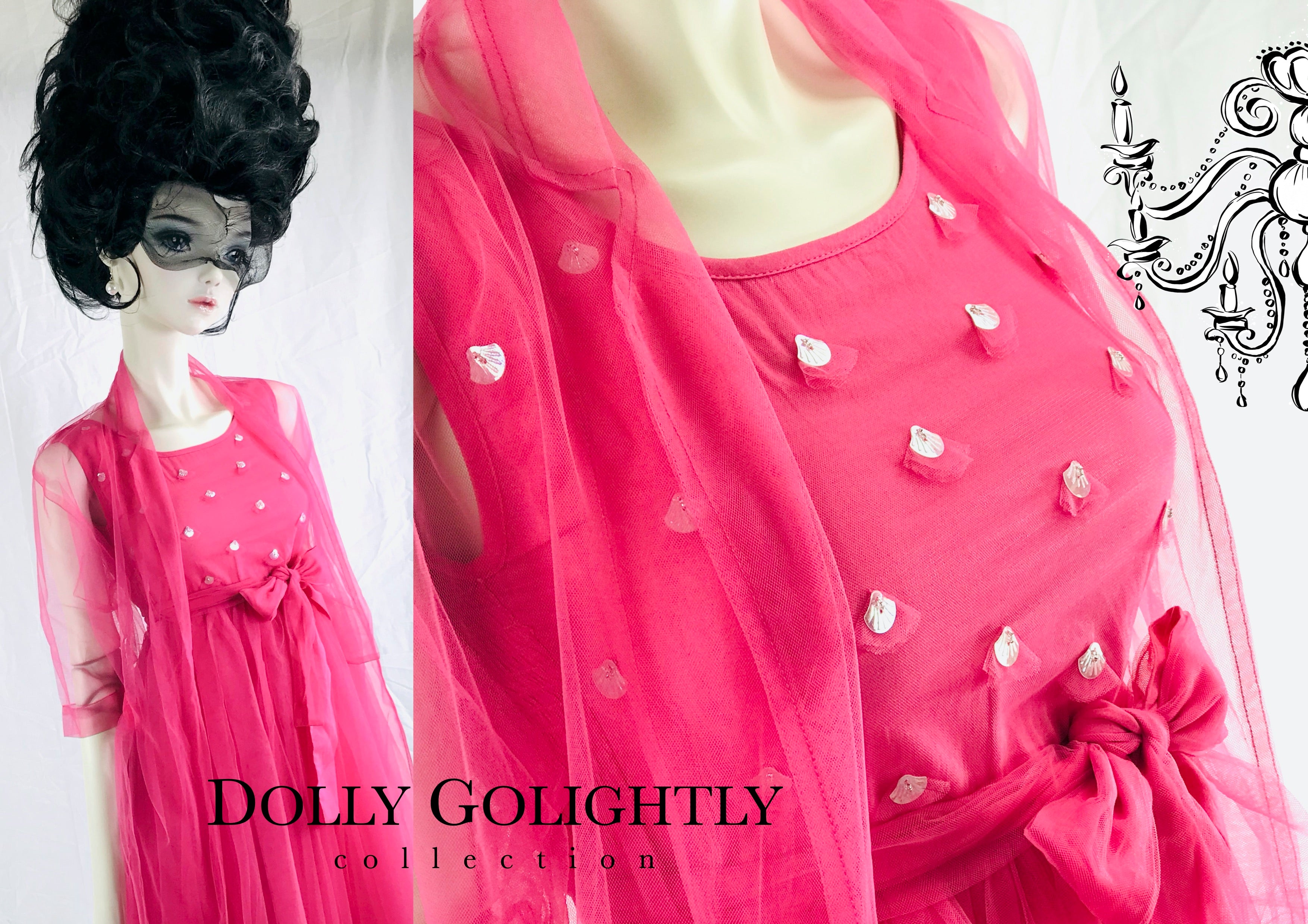 DOLLY GOLIGHTLY PINK TULLE CAPE pink