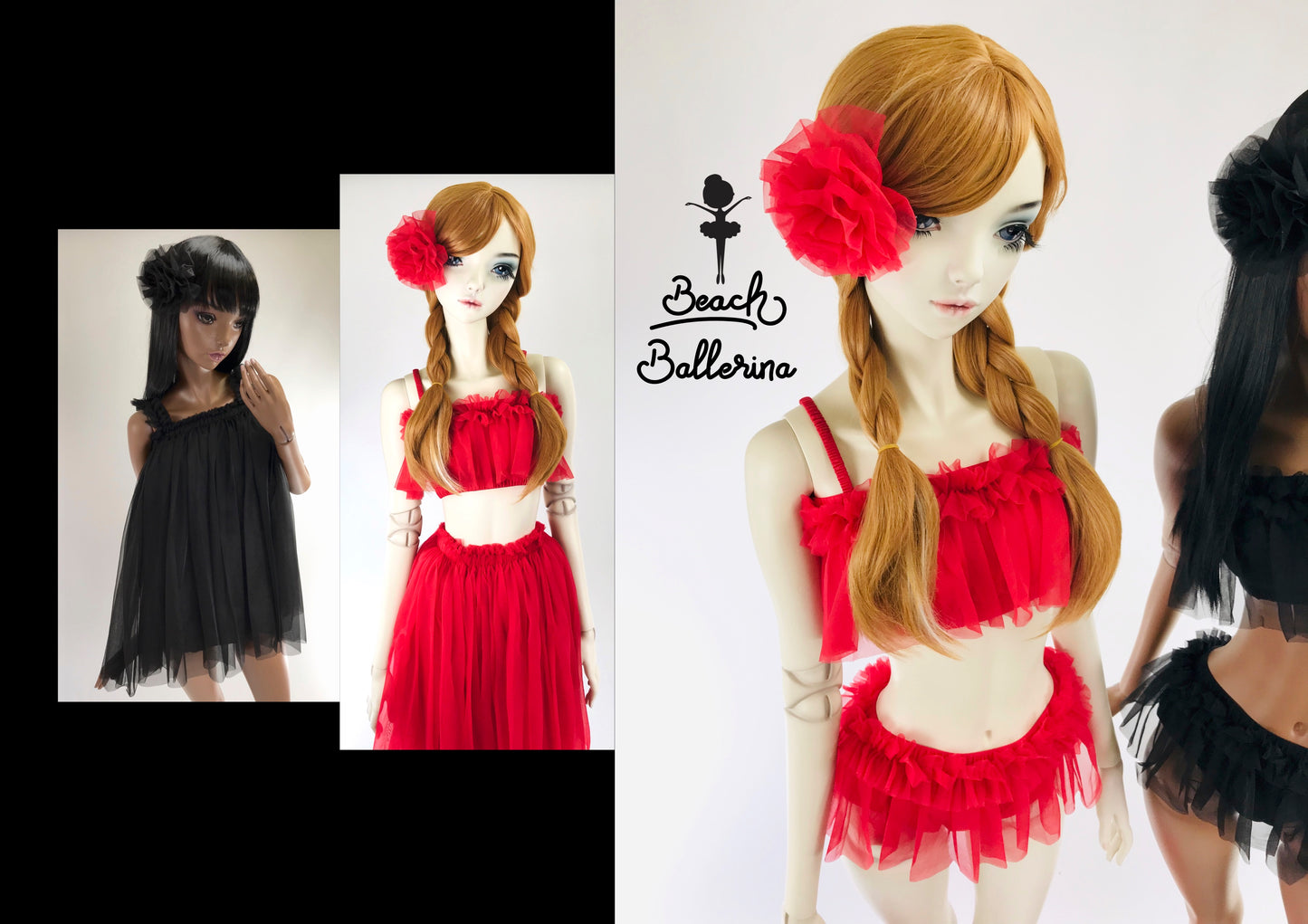 VESTIDO DE PLAYA DOLLY 2 WAY TUTU COVER UP rojo