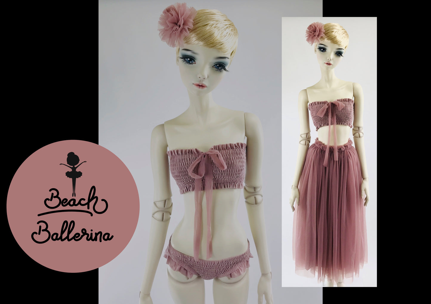 VESTIDO DE PLAYA DOLLY 2 WAY TUTU COVER UP malva