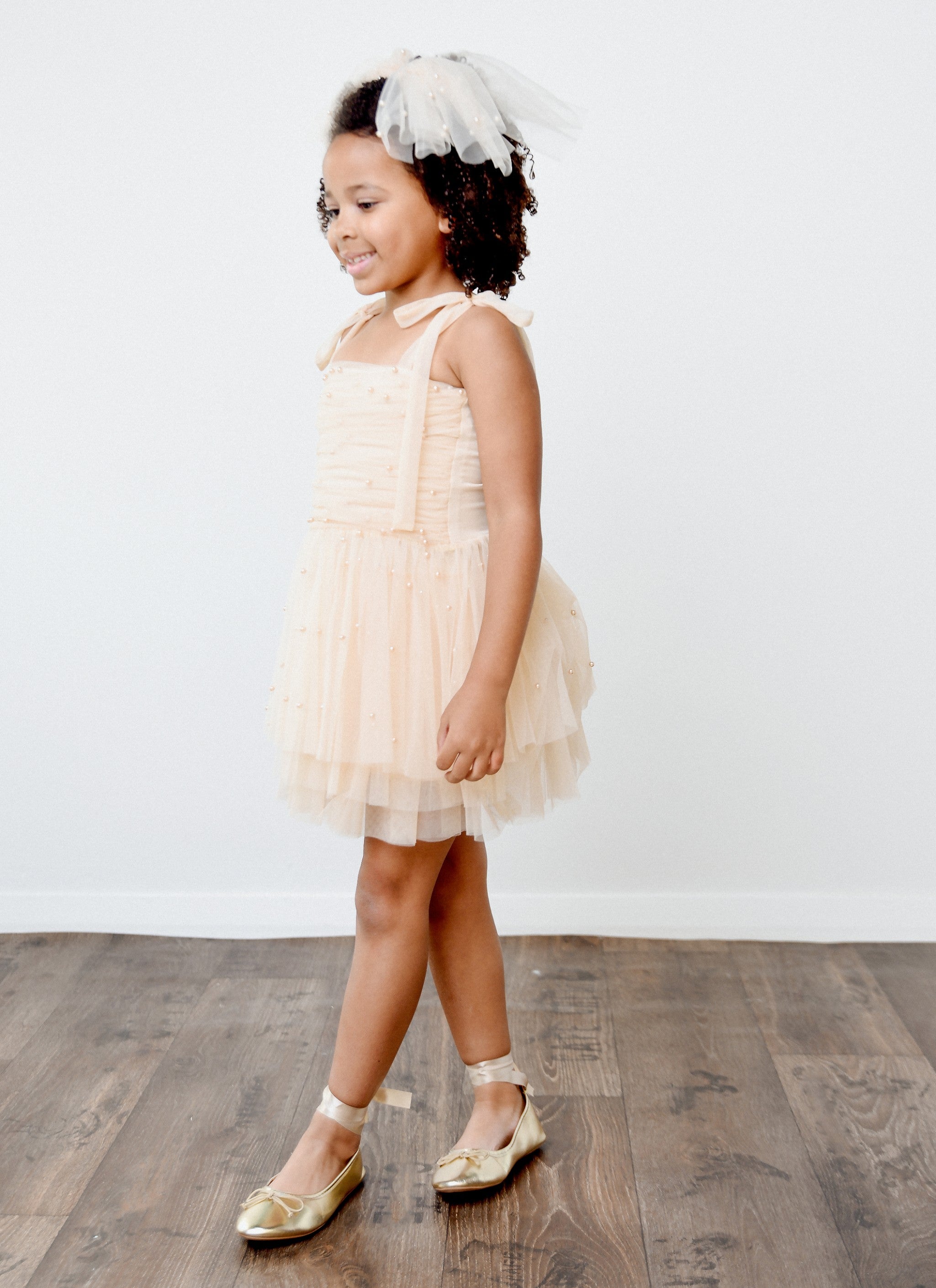 DOLLY® PEARL TULLE BALLERINA DRESS cream ⚪