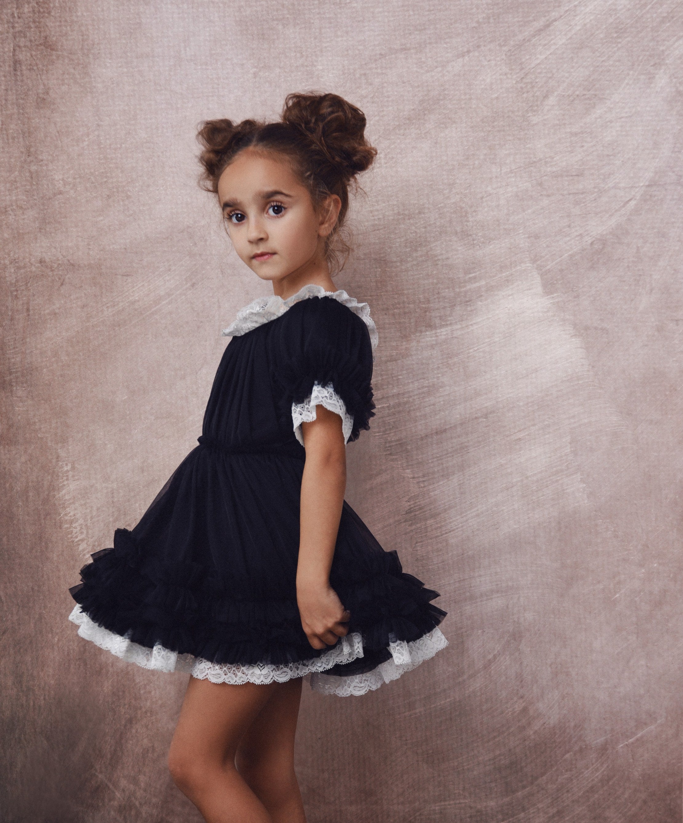 VESTIDO CON VOLANTES DOLLY by Le Petit Tom ® rosa ballet