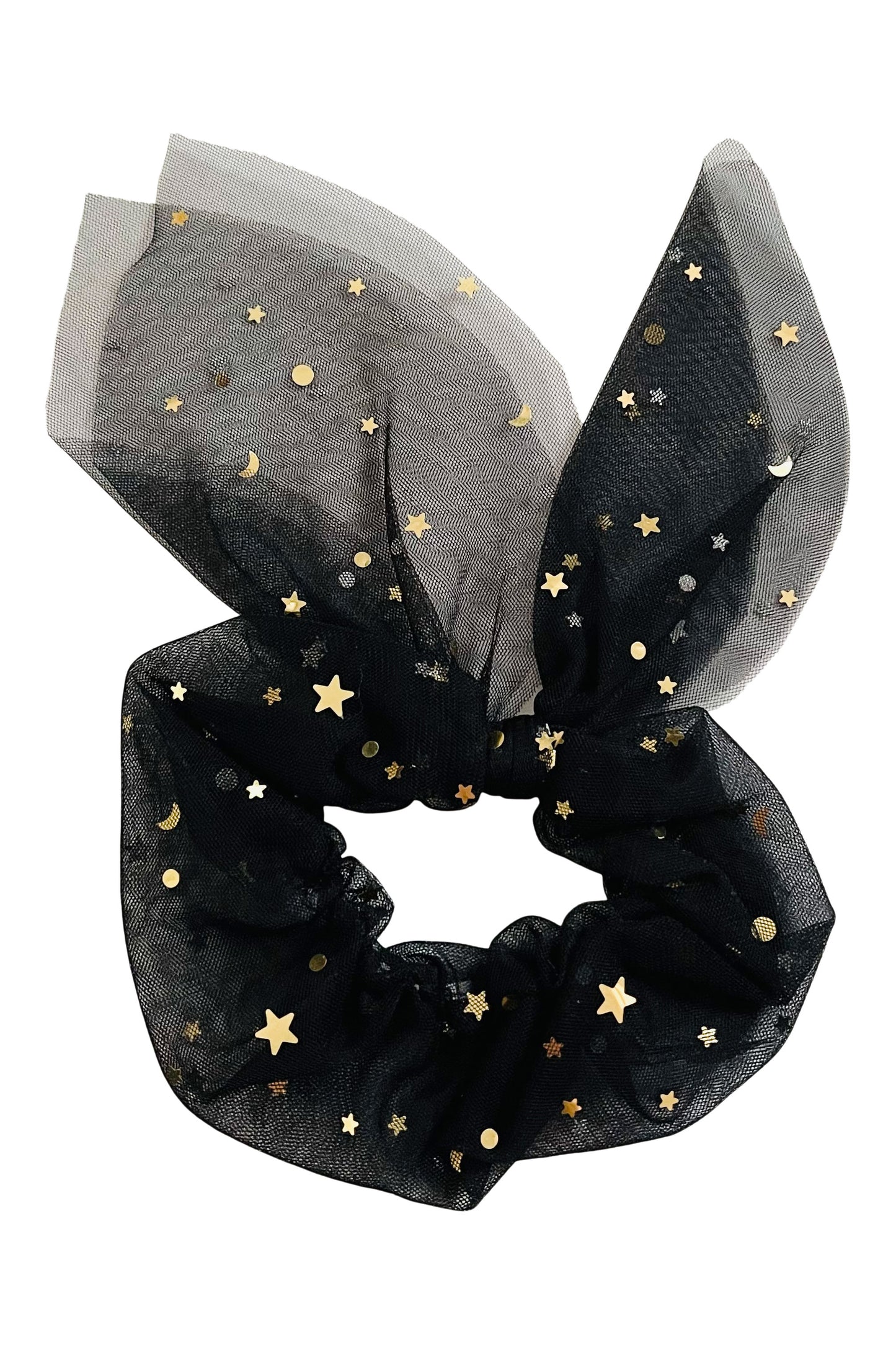 DOLLY® STARS & MOON ⭐️ 🌙 TULLE HAIR SCRUNCHIE black