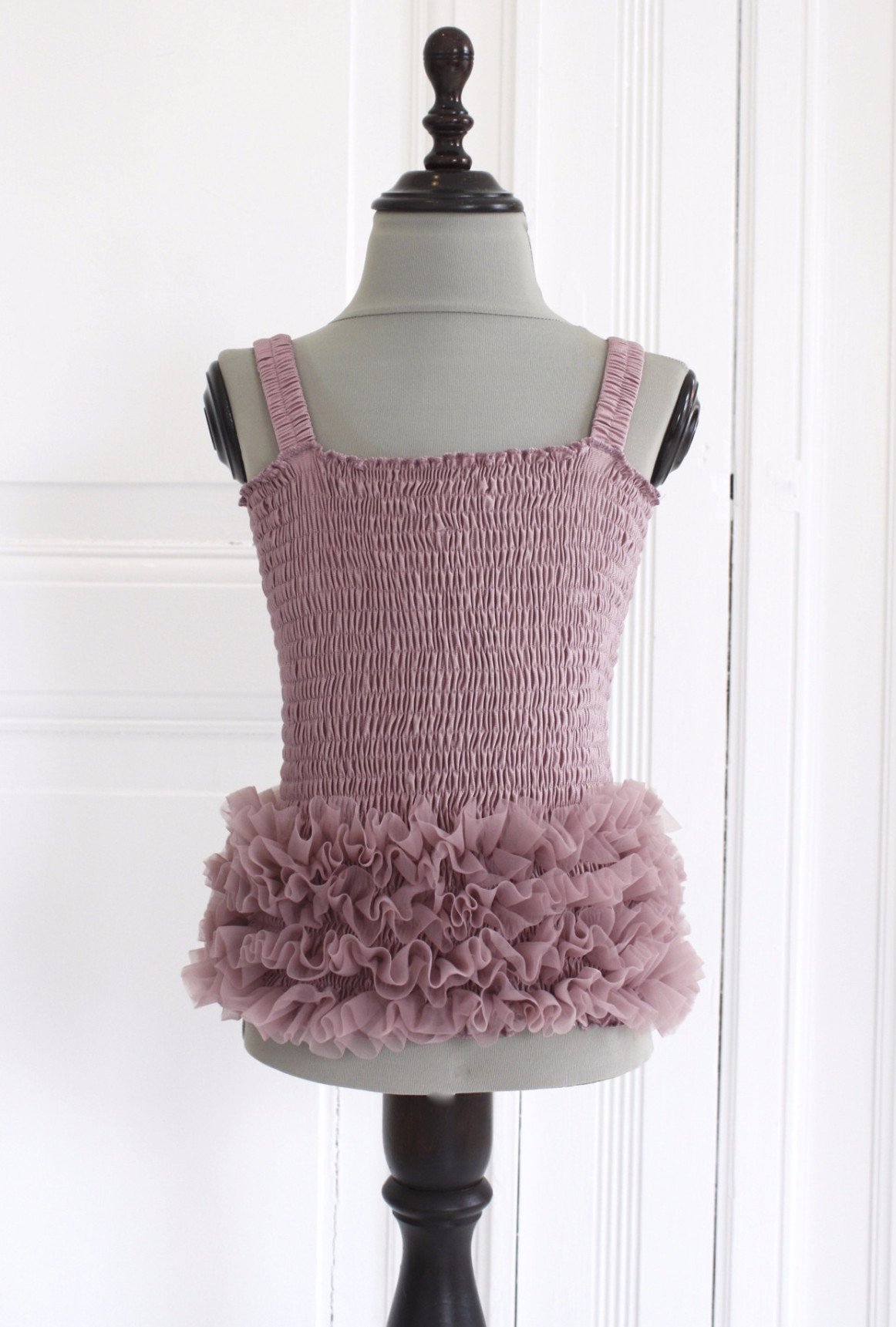 DOLLY by Le Petit Tom ® FRILLY TOP mauve - DOLLY by Le Petit Tom ®