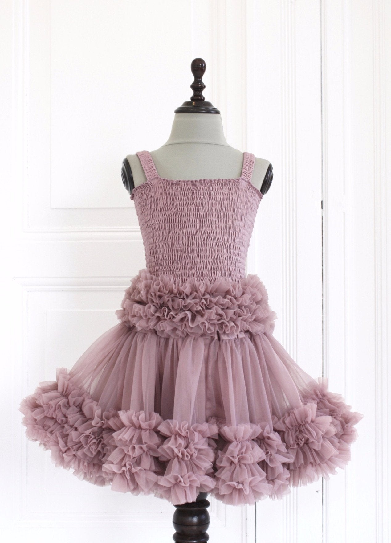 DOLLY by Le Petit Tom ® FRILLY TOP mauve - DOLLY by Le Petit Tom ®