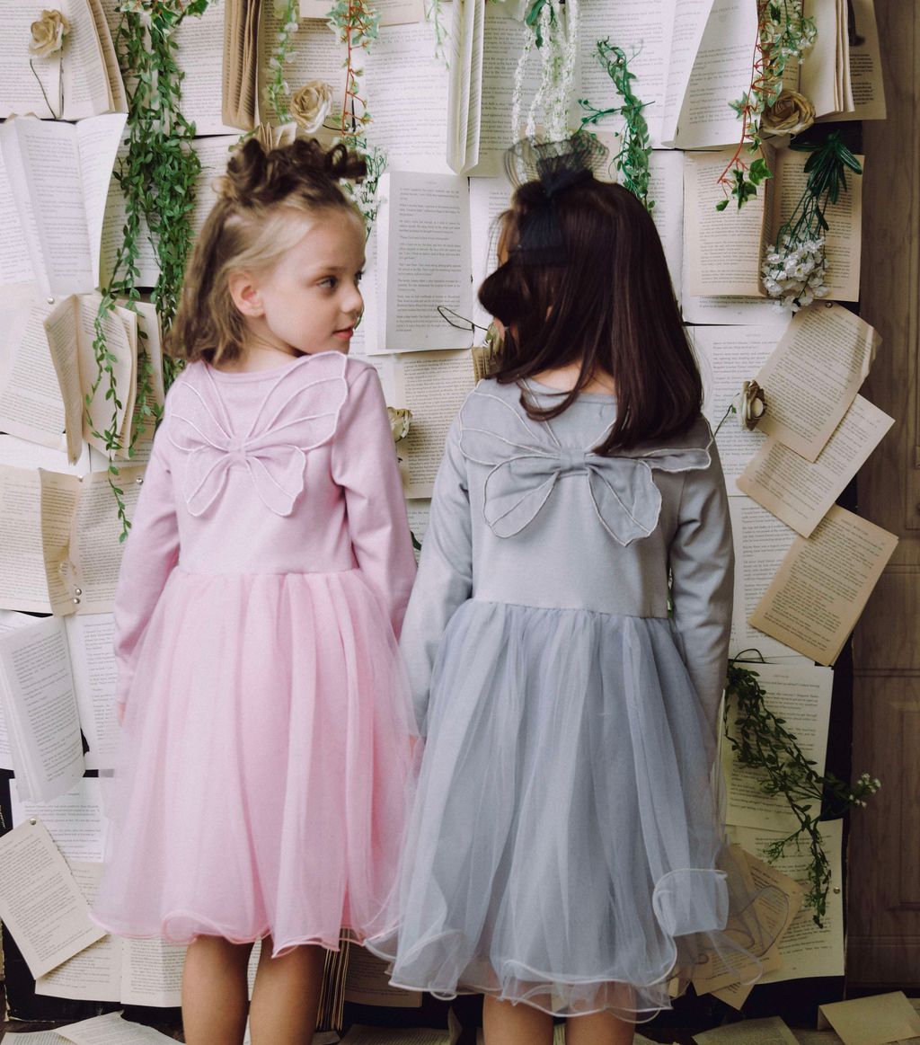 VESTIDO CON TUTÚ ALAS DE MARIPOSA DOLLY by Le Petit Tom ® rosa