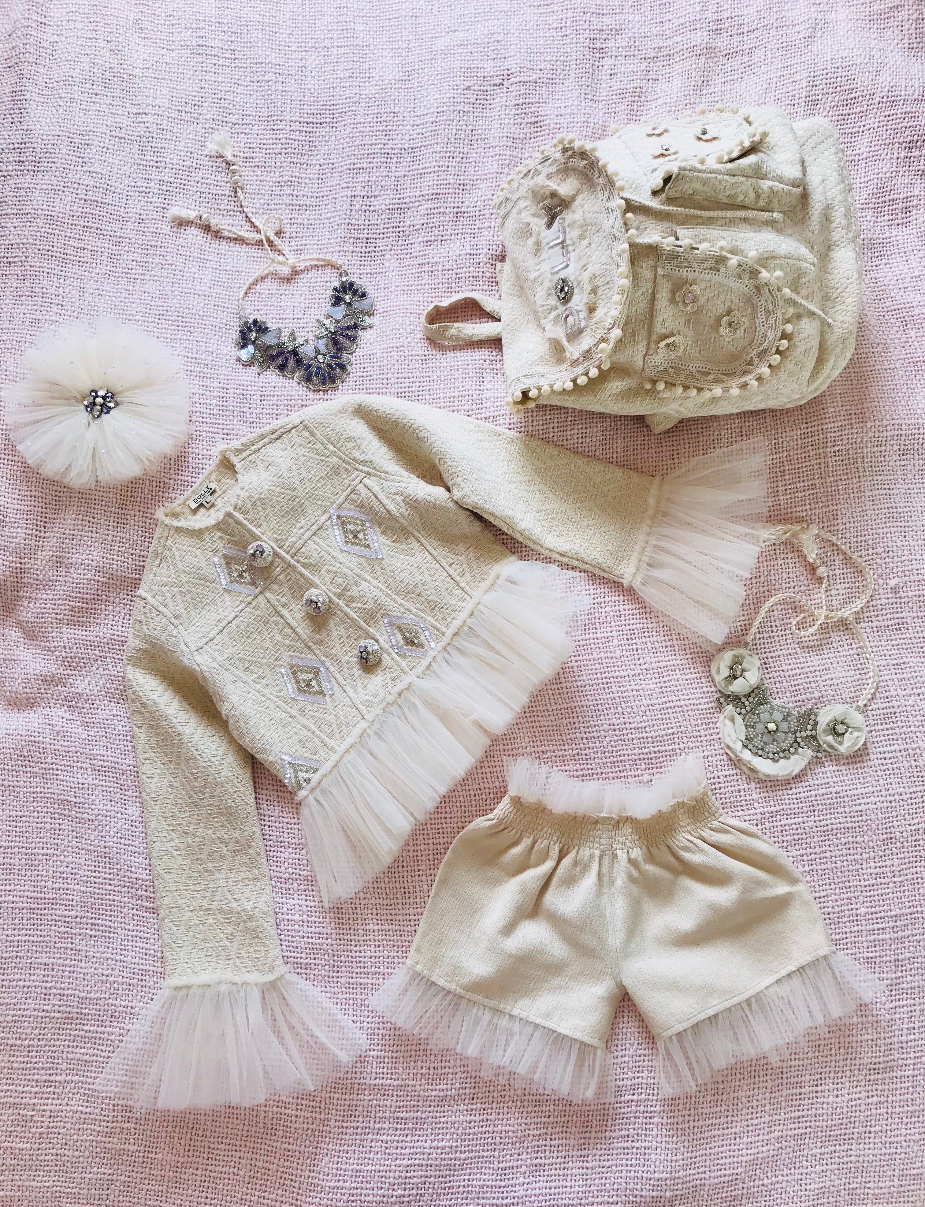 DOLLY by Le Petit Tom ® JEWELER'S CRYSTALS shorts de bailarina