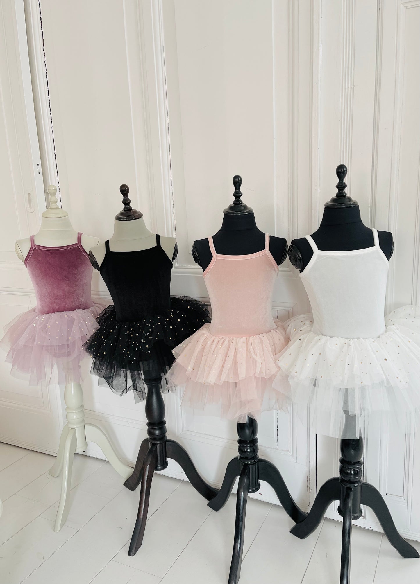 DOLLY® VELVET LEOTARD ROMPER TUTU DRESS STARS & MOON ⭐️ 🌙 TULLE ballet pink